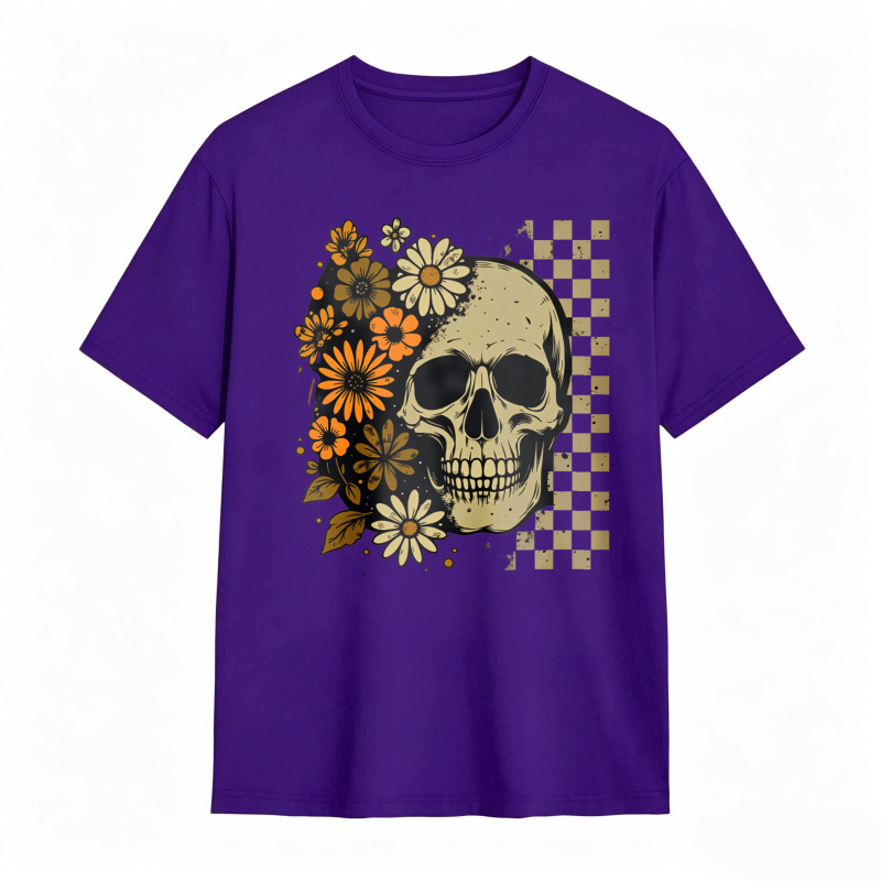 Dorawear™ Floral Skull Design Unisex Classic T-shirt