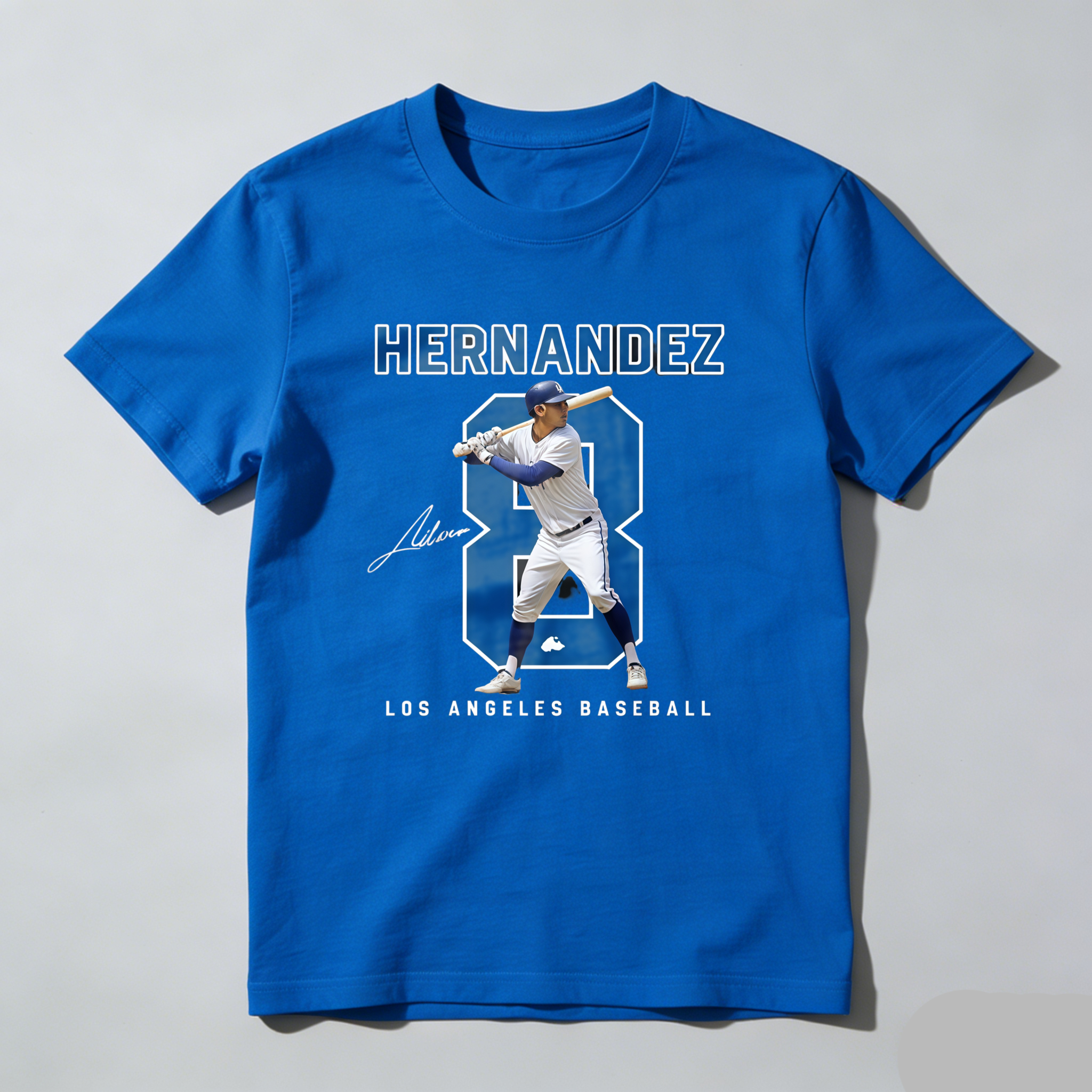 Dorawear™  Hernandez Number Eight Baseball Player Signature Los Angeles T Shirt