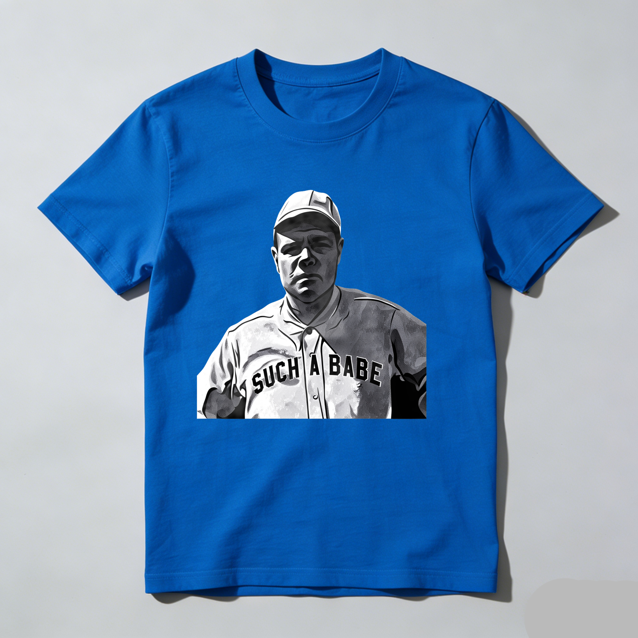 Dorawear™Babe Ruth Baseball Player Portrait Print T Shirt