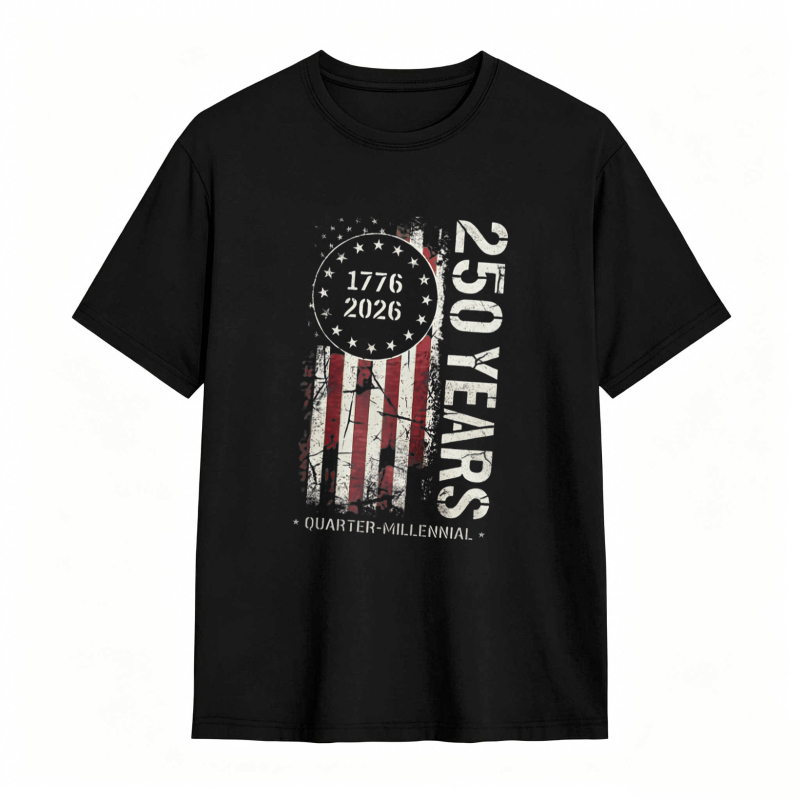 American Flag 1776 2026 250 Years Quarter Millennium T-shirt