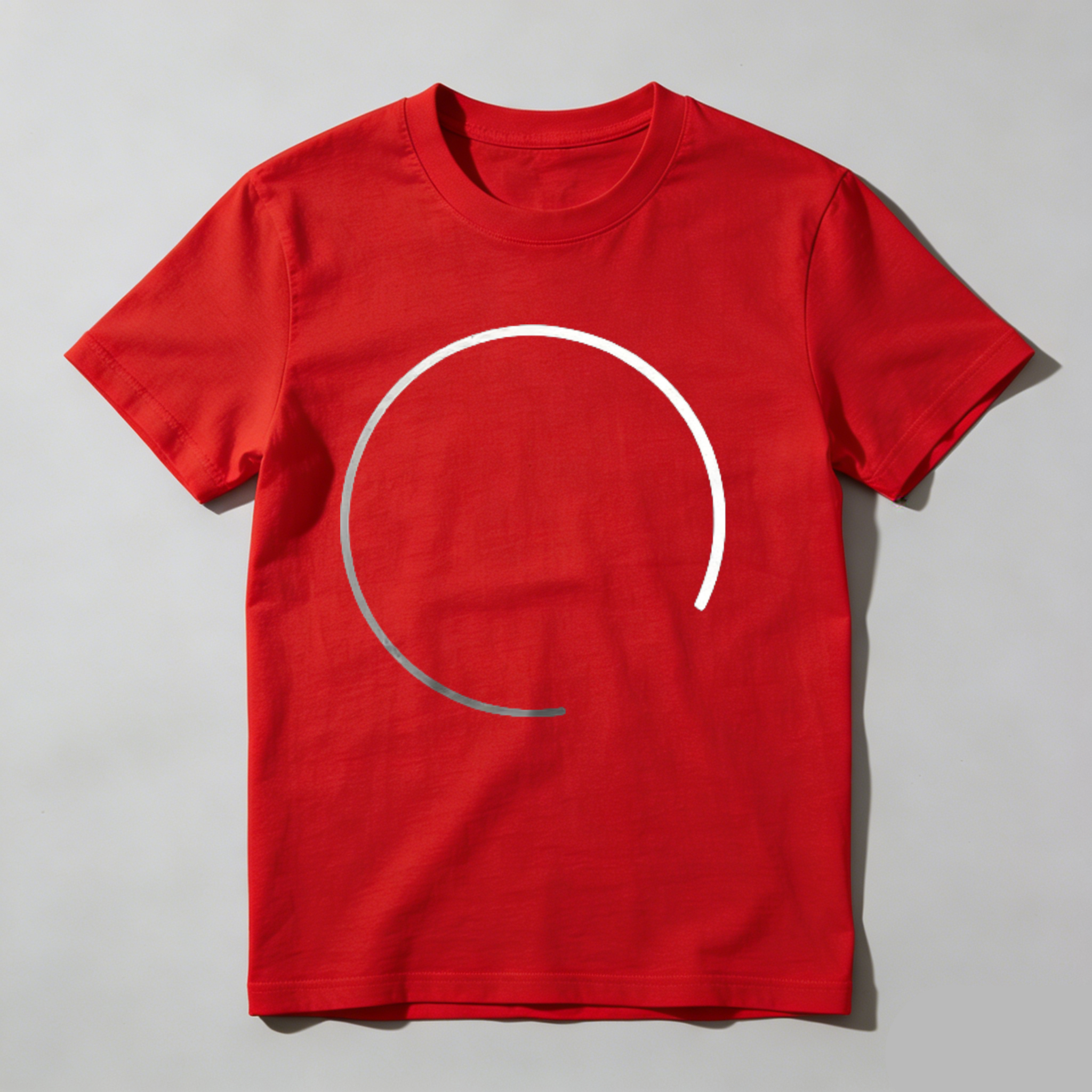 Dorawear™ White Circle On Black Background T Shirt