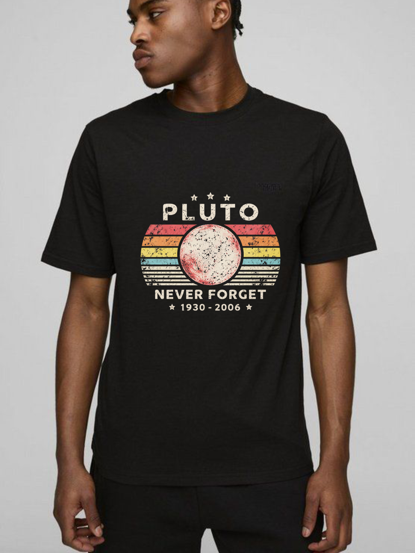 Dorawear™ Pluto Never Forget 1930 2006 Pure Cotton Short Sleeve T Shirt-Dorawear