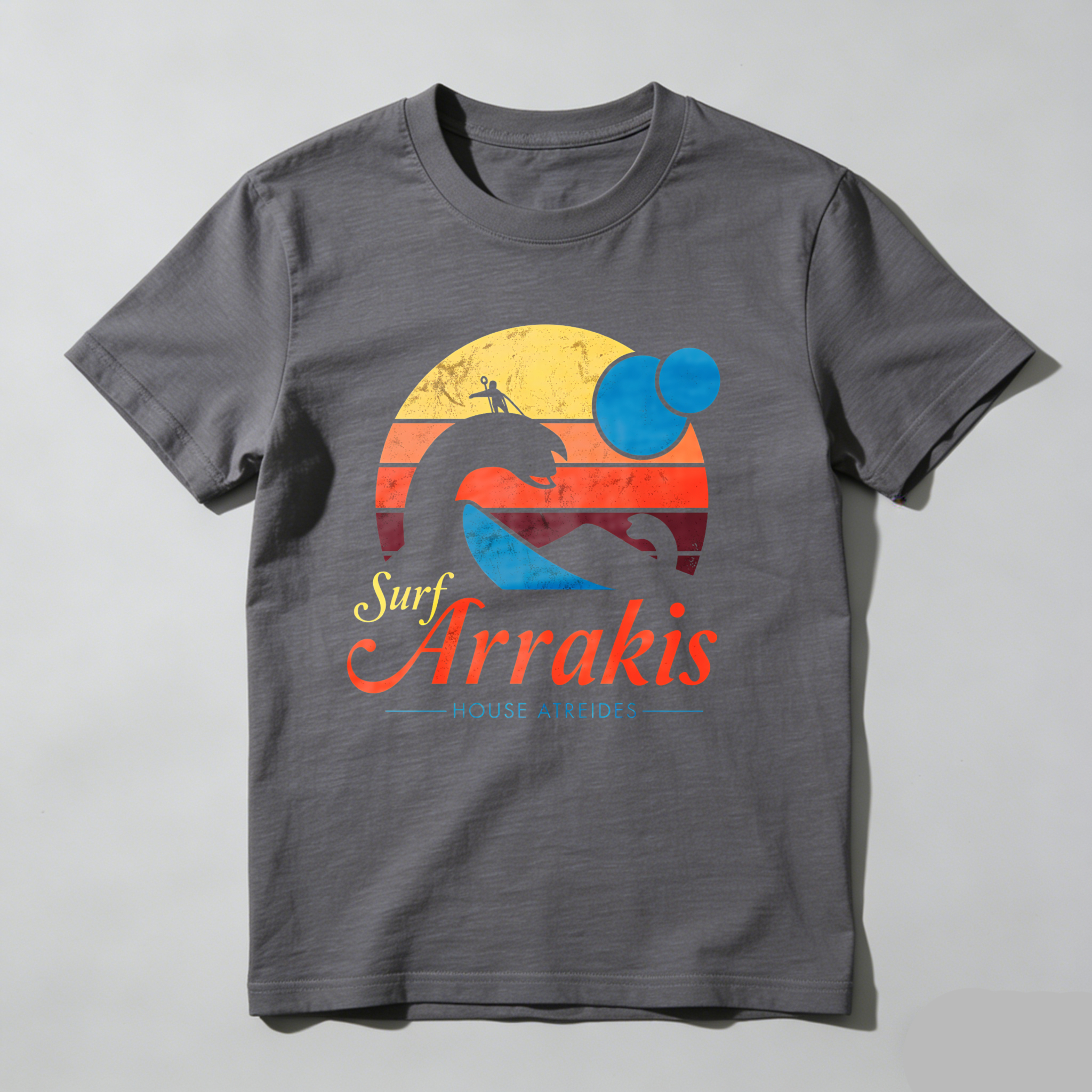 Dorawear™ Surf Arrakis House Atreides Sunset Wave Rider T Shirt