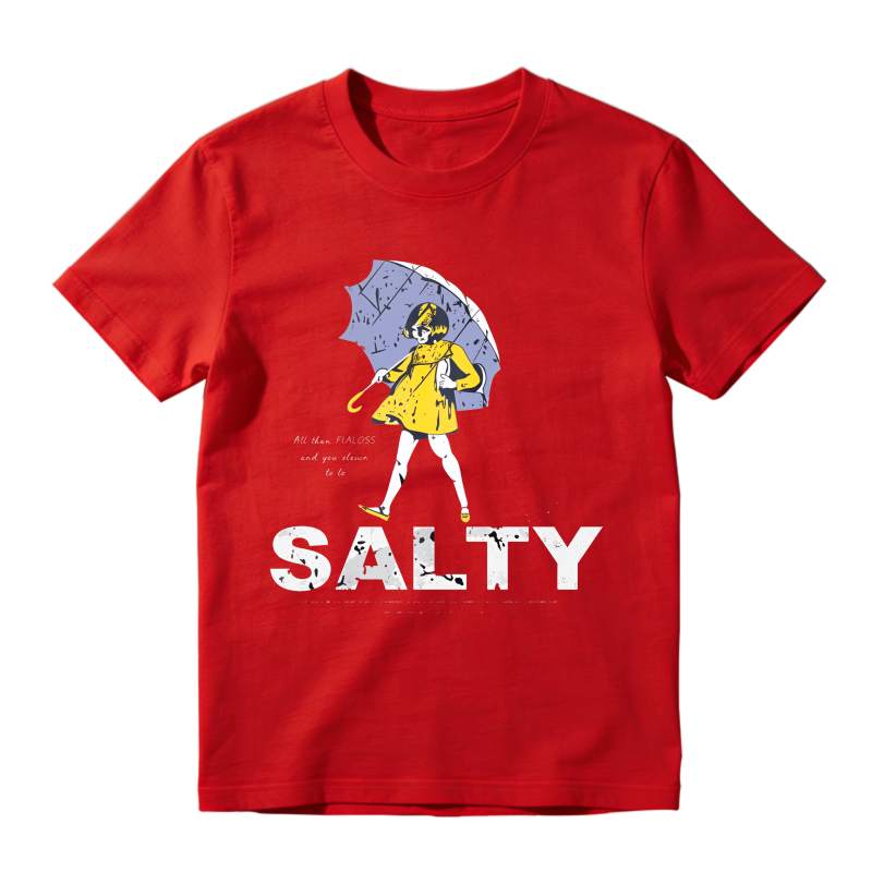 Salty Girl With Umbrella And Yellow Dress Unisex Classic T-shirt