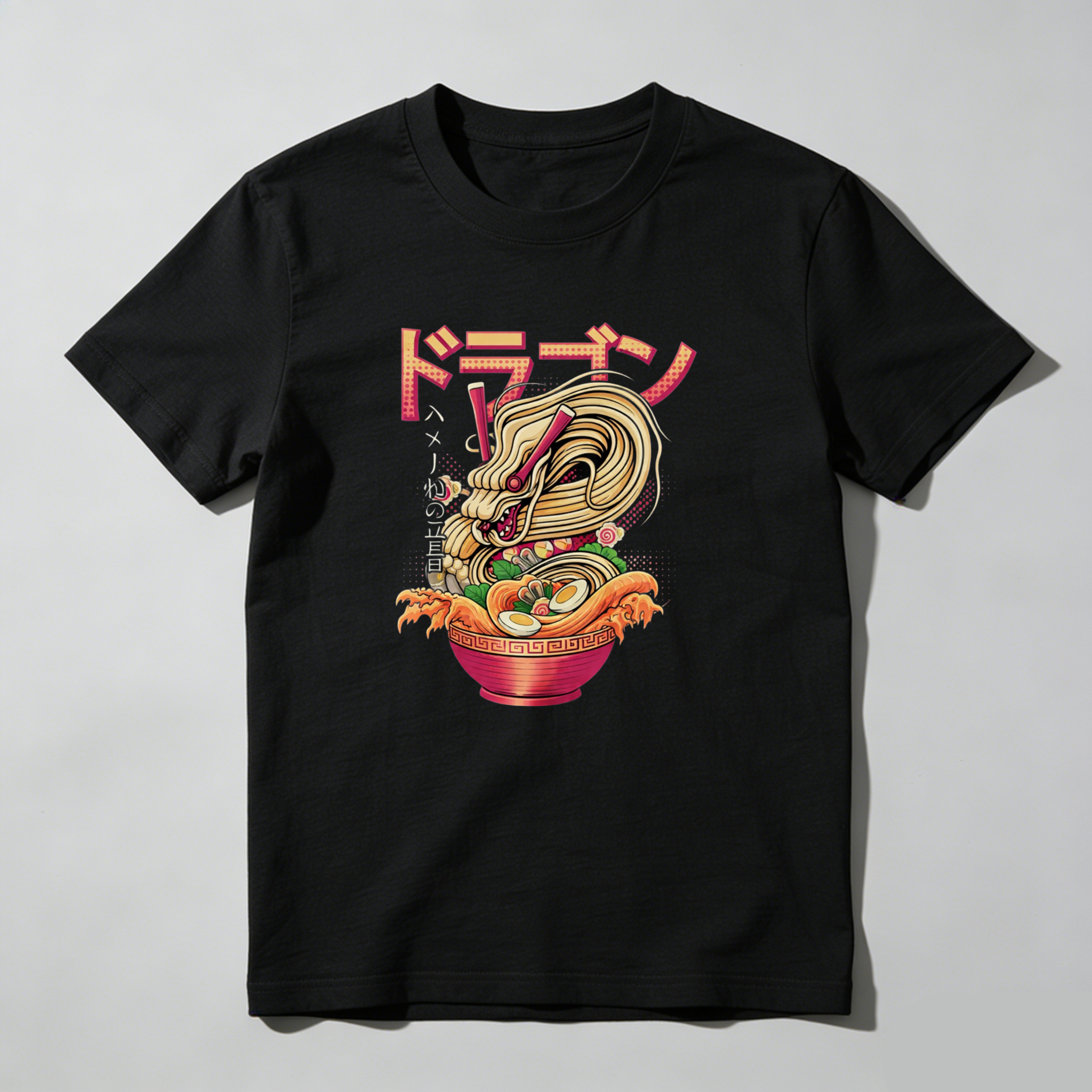 Dorawear™ Dragon Ramen Noodle Art Pure Cotton Short Sleeve T Shirt-Dorawear