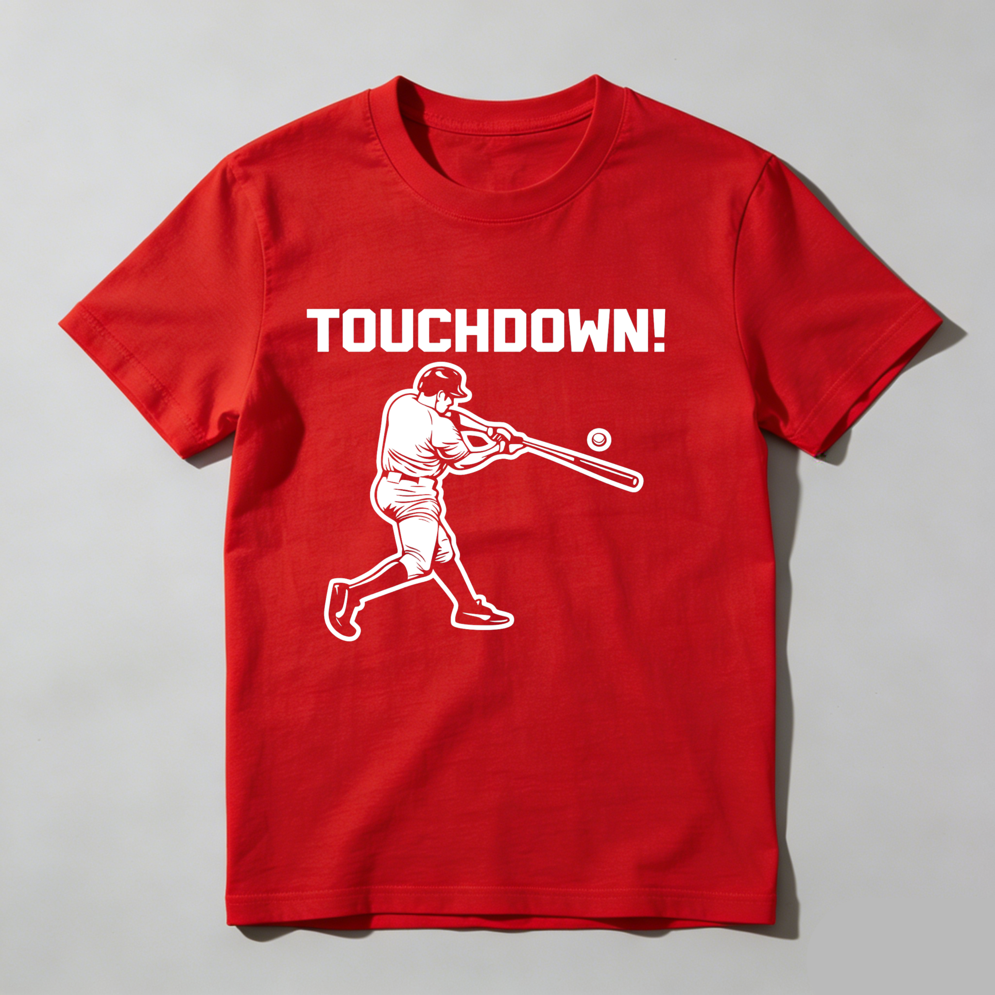 Dorawear™ Touchdown Baseball Player Swinging Bat  T Shirt