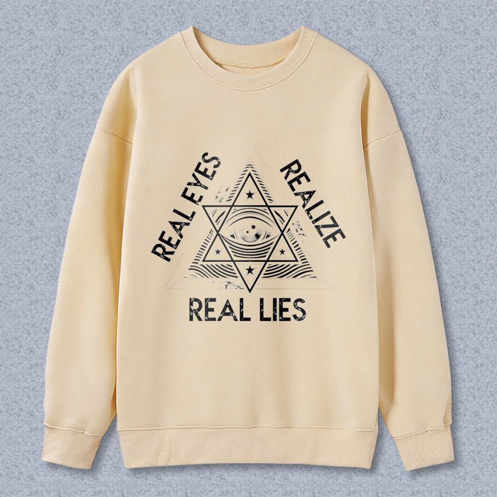 Dorawear™ All Seeing Eye Symbol Real Eyes Realize Real Lies Unisex Classic Sweatshirt(2)