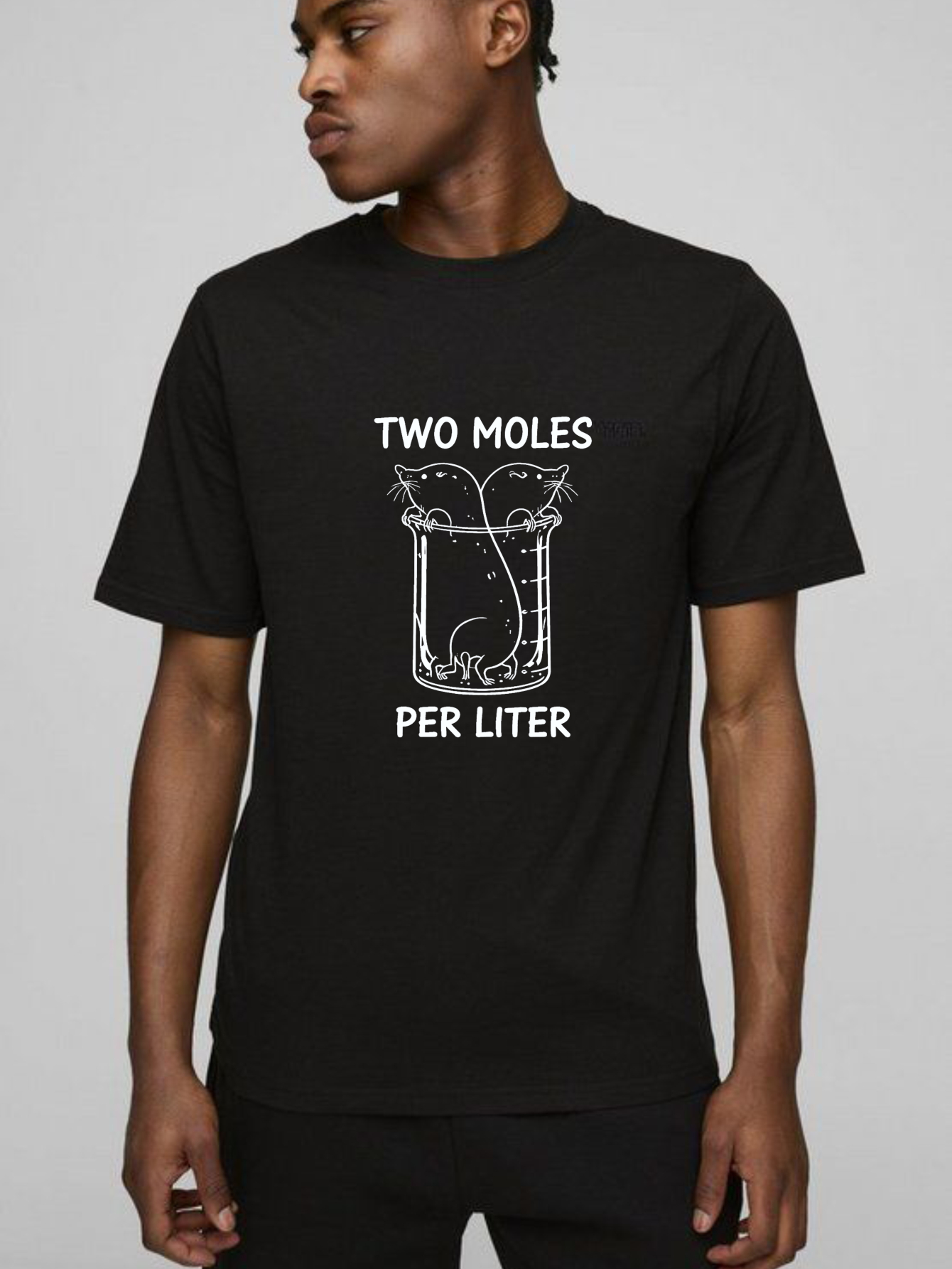 Dorawear™ Two Moles Per Liter Pure Cotton Short Sleeve T Shirt-Dorawear