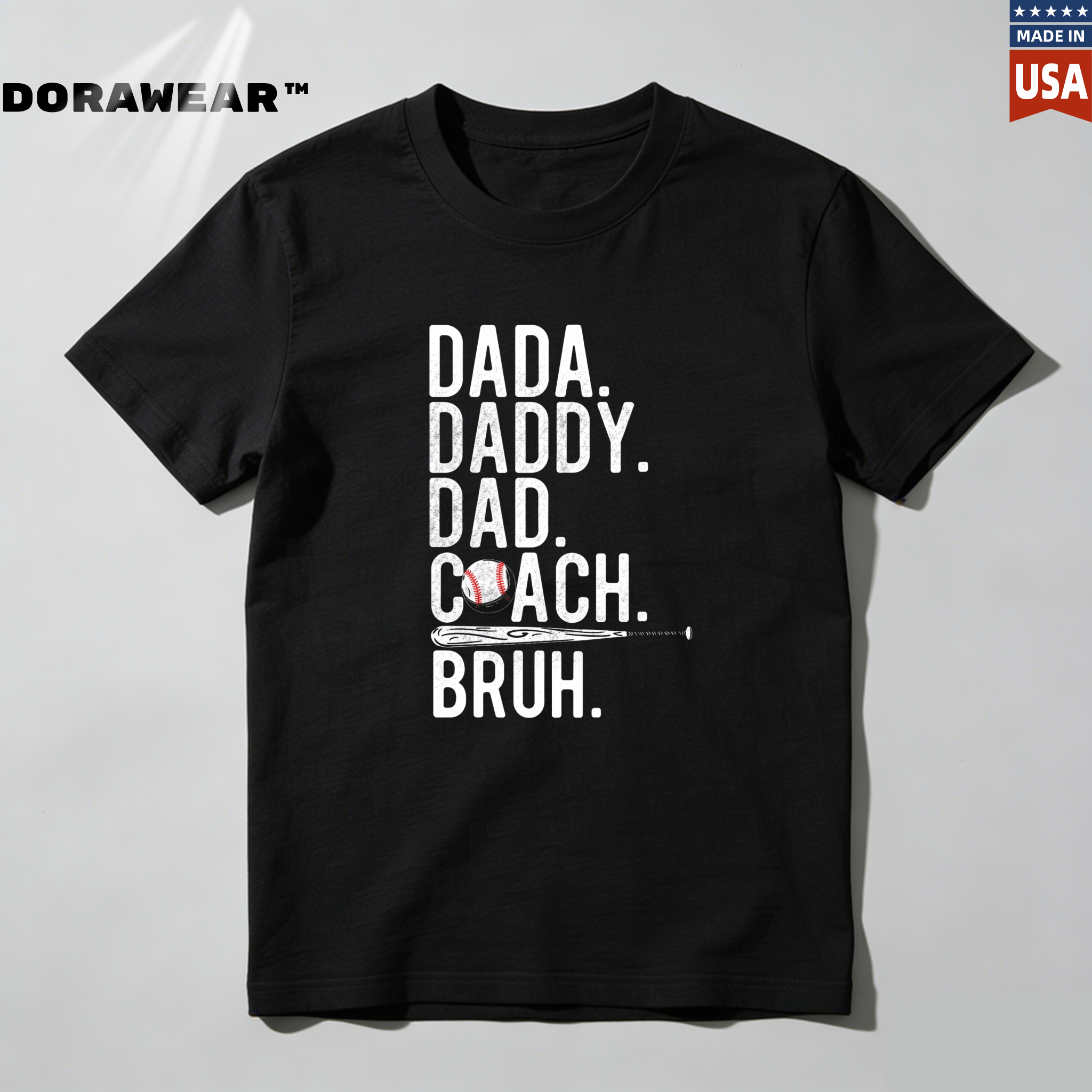 Dorawear™ Dada Daddy Dad Coach Bruh  T Shirt