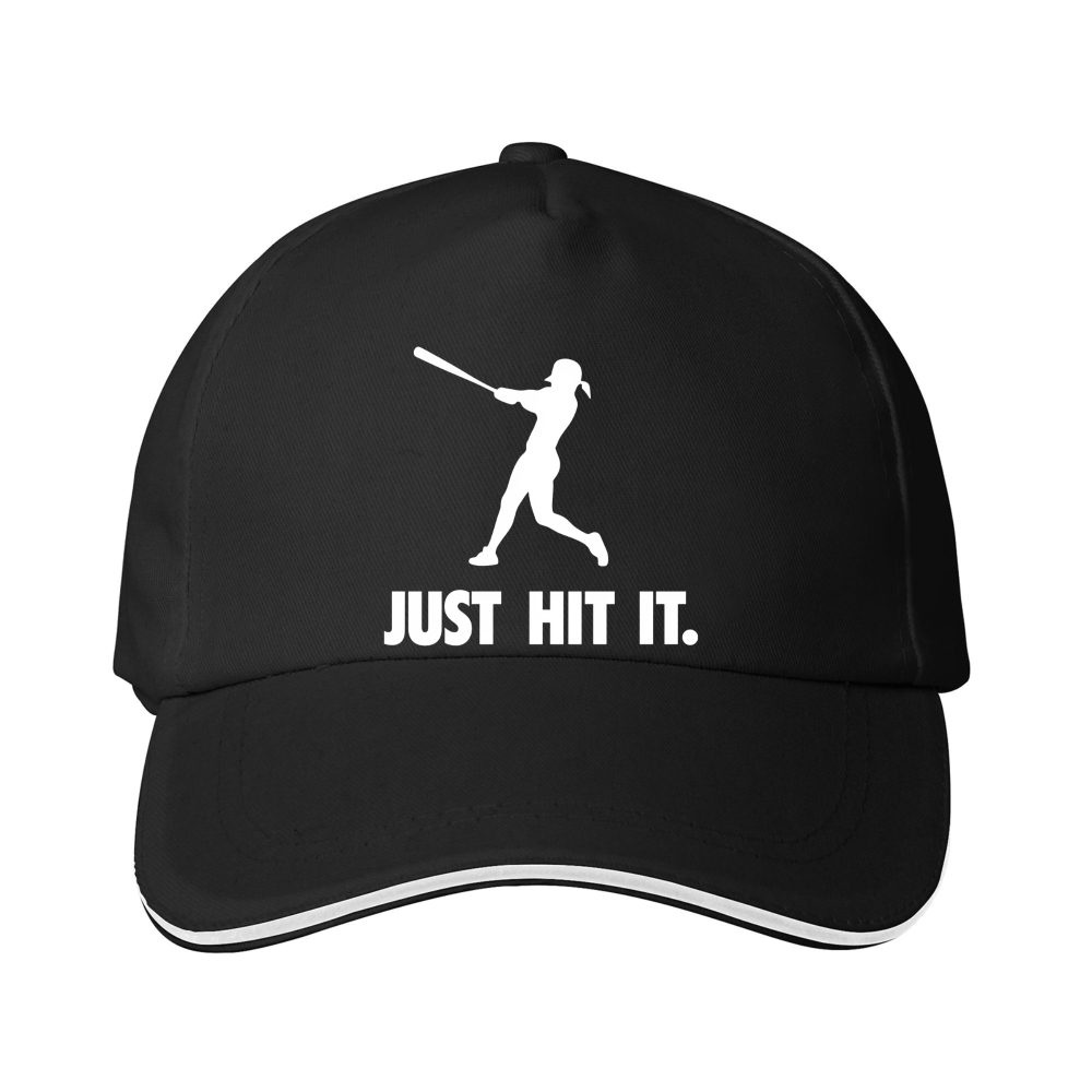 Dorawear™ Baseball Cap Female Batter Silhouette Just Hit It Sports Team Game