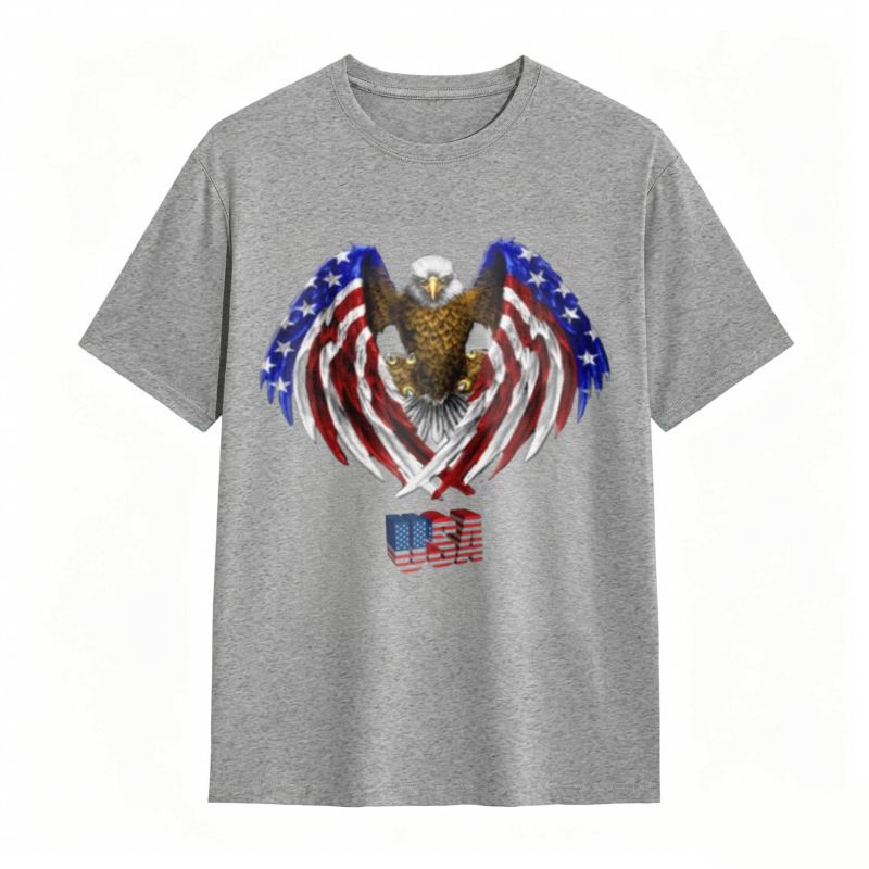 American Eagle With Flag Wings And Usa Flag T-shirt