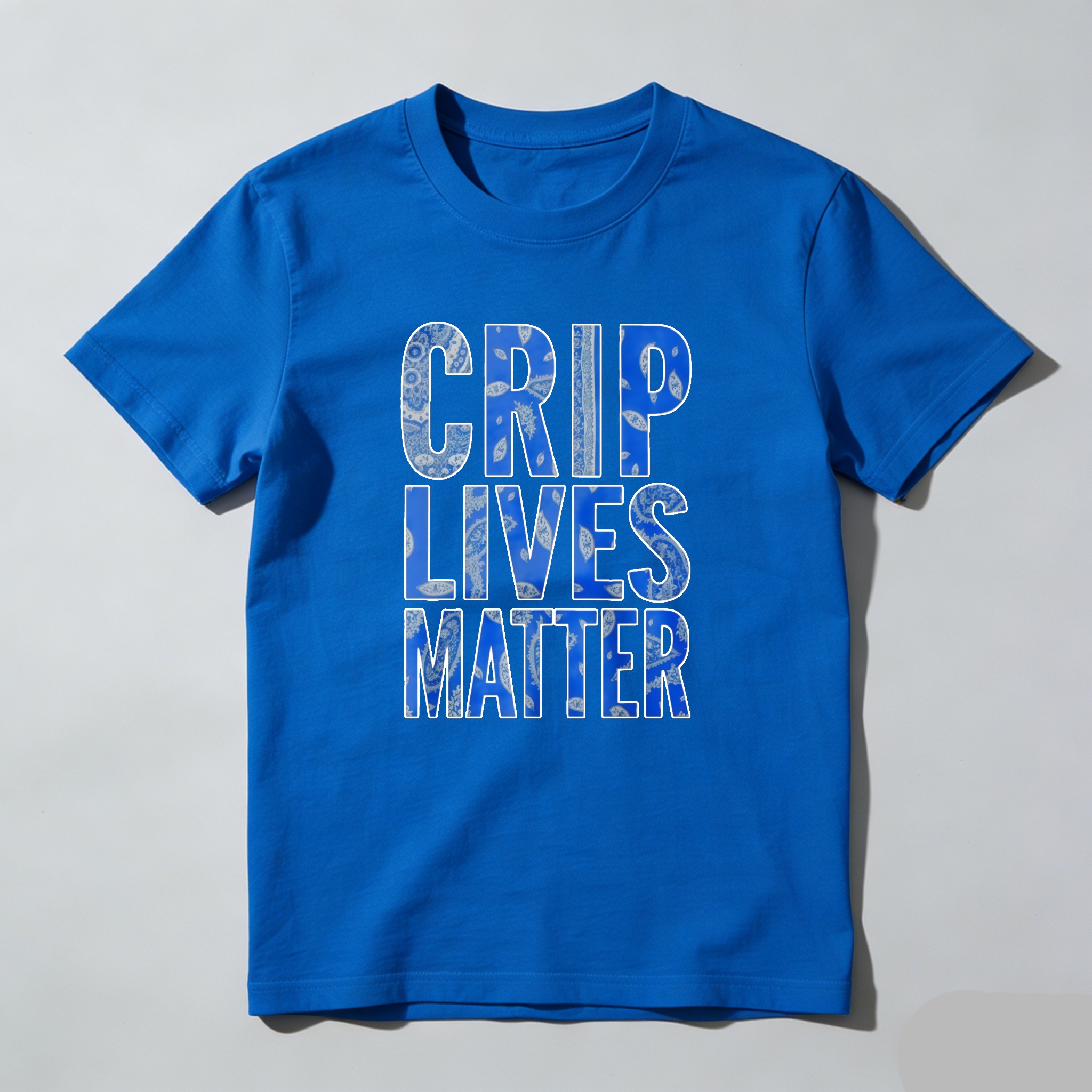 Dorawear™  Crip Lives Matter Pattern Print T Shirt