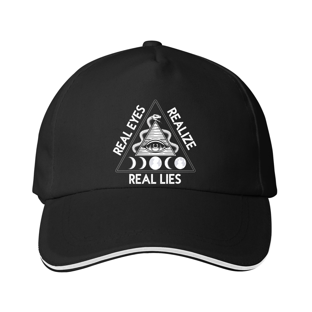 Dorawear™ Unisex Graphic Cap – Real Eyes Realize Real Lies Design
