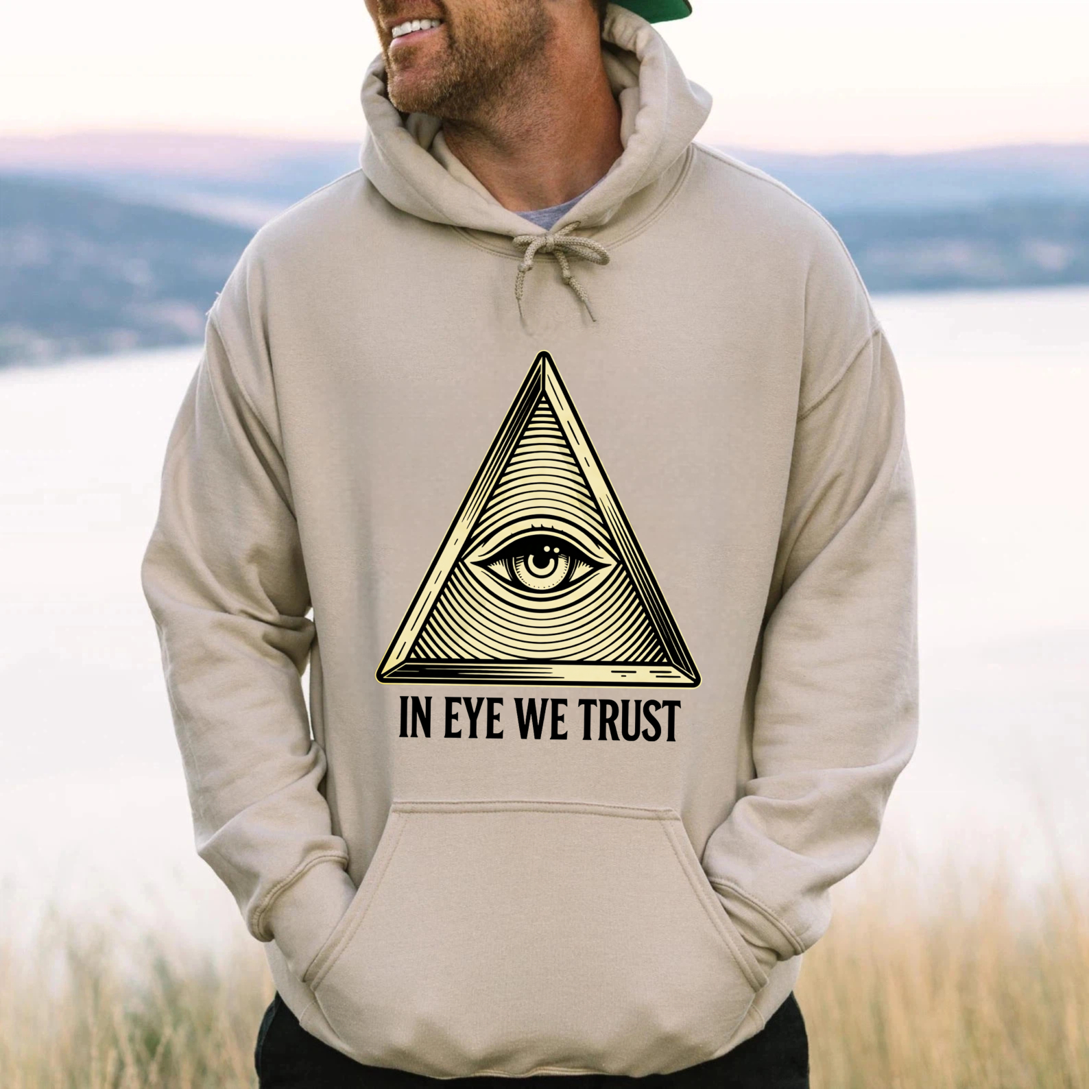 Dorawear™ All Seeing Eye Pyramid Hoodie In Eye We Trust Golden Symbol Sweatshirt Black Unisex Streetwear Fashion Apparel-Dorawear