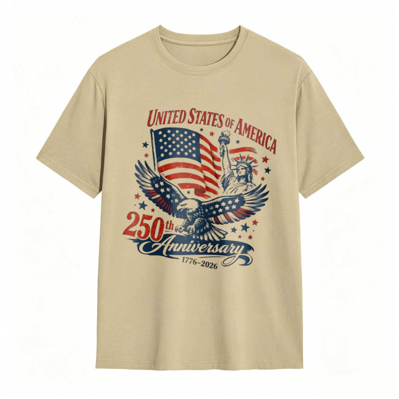 Dorawear™   United States Of America 250th Anniversary Eagle And Flag Design T-shirt