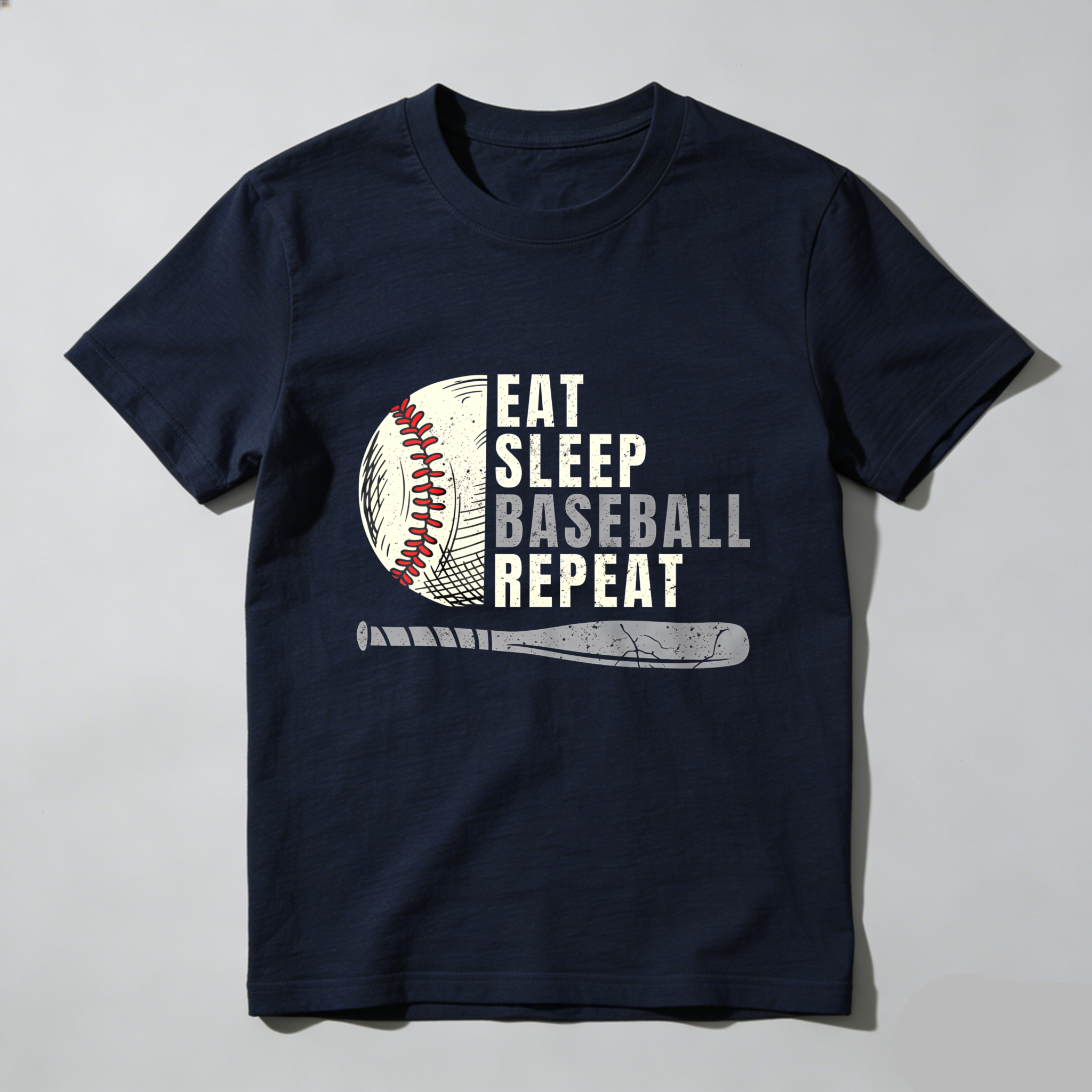 Dorawear™ Eat Sleep Baseball Repeat Ball Bat  T Shirt-Dorawear