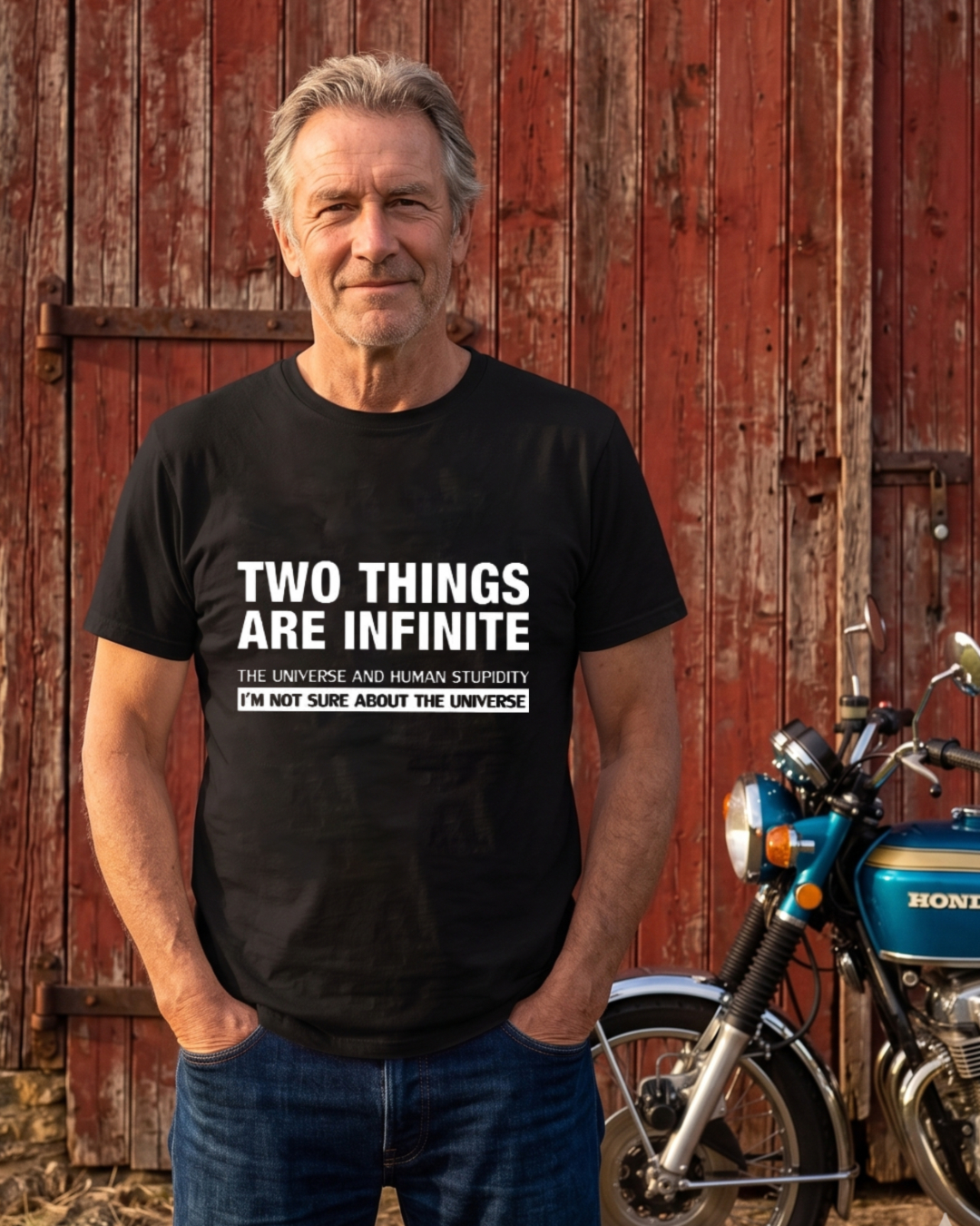 Two Things Are Infinite The Universe And Human Stupidity I'm Not Sure About The Universe T-shirt