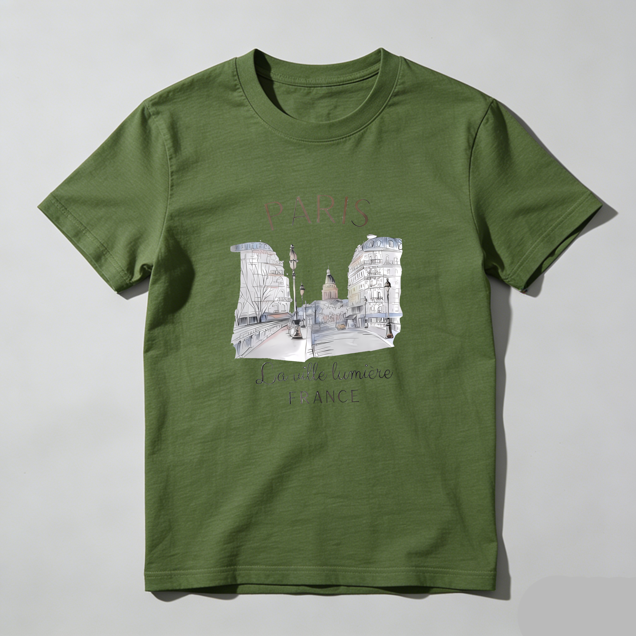 Dorawear™  Paris Cityscape Sketch Art Design T Shirt