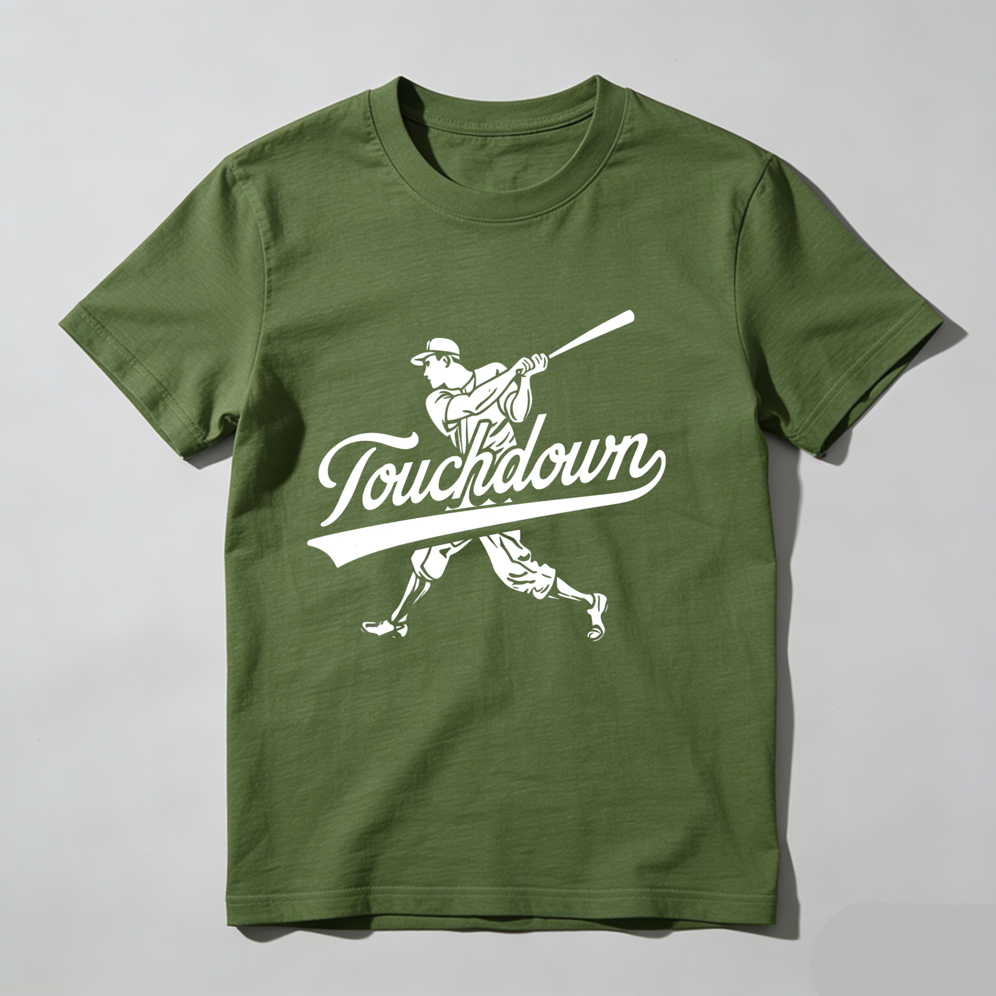 Dorawear™ Touchdown Baseball Player Swing Design  T Shirt