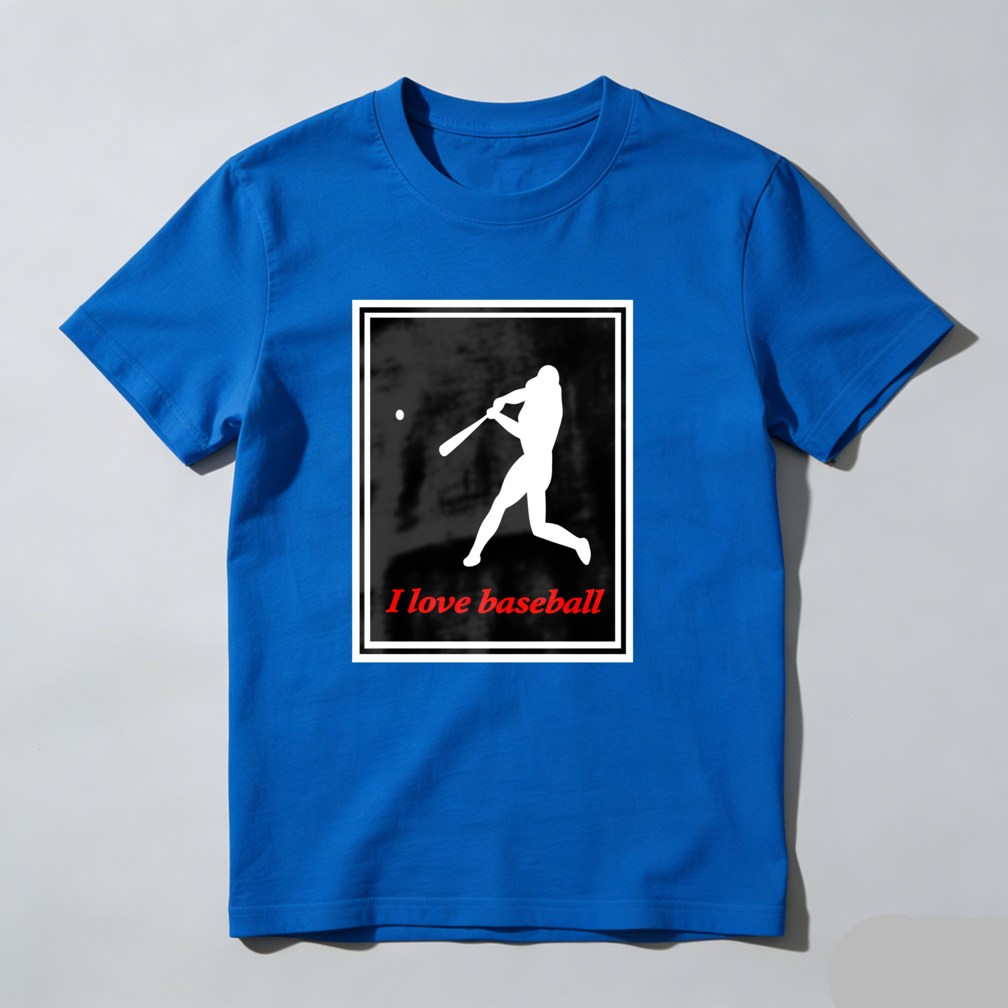 Dorawear™ Baseball Player Silhouette With Text I Love Baseball  T Shirt