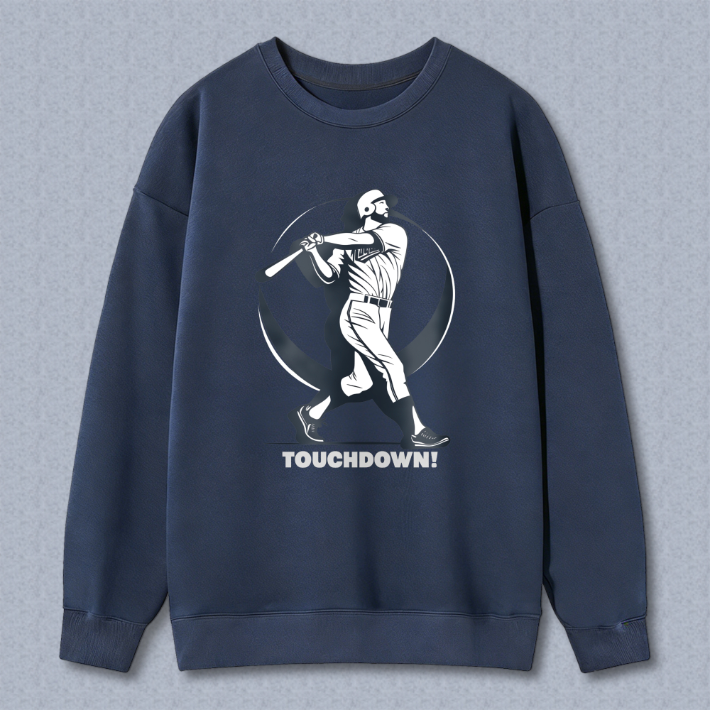 Dorawear™ Baseball Player With Bat And Crescent Moon Design Unisex Classic Sweatshirt