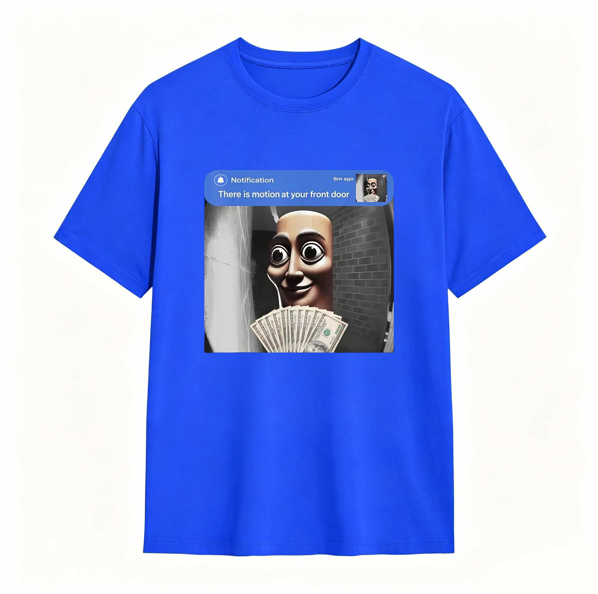  Dorawear™“There is movement at your front door” Tung Tung Tung Sahur meme cotton T-shirt