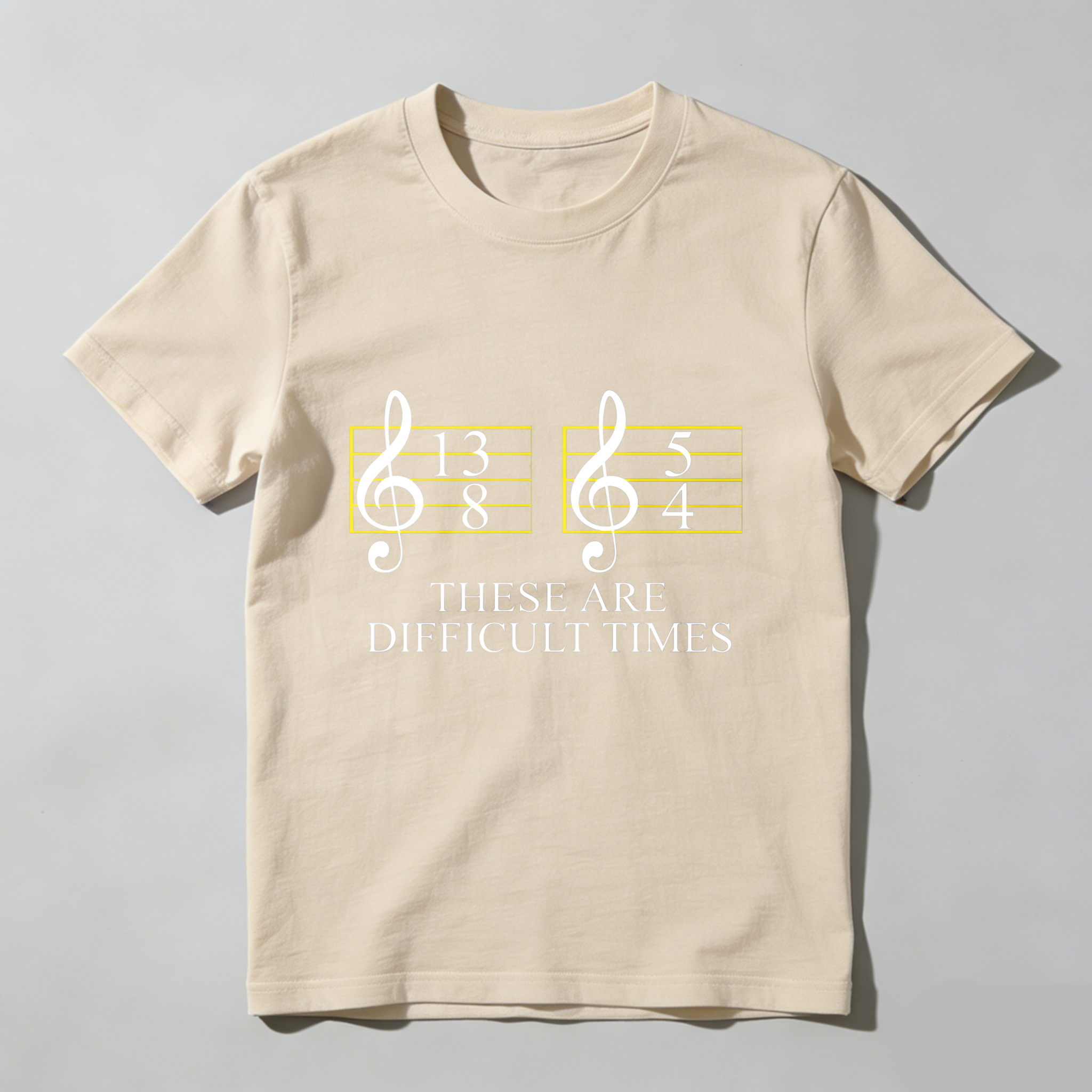 Dorawear™  Music Notes And Text Pattern T Shirt
