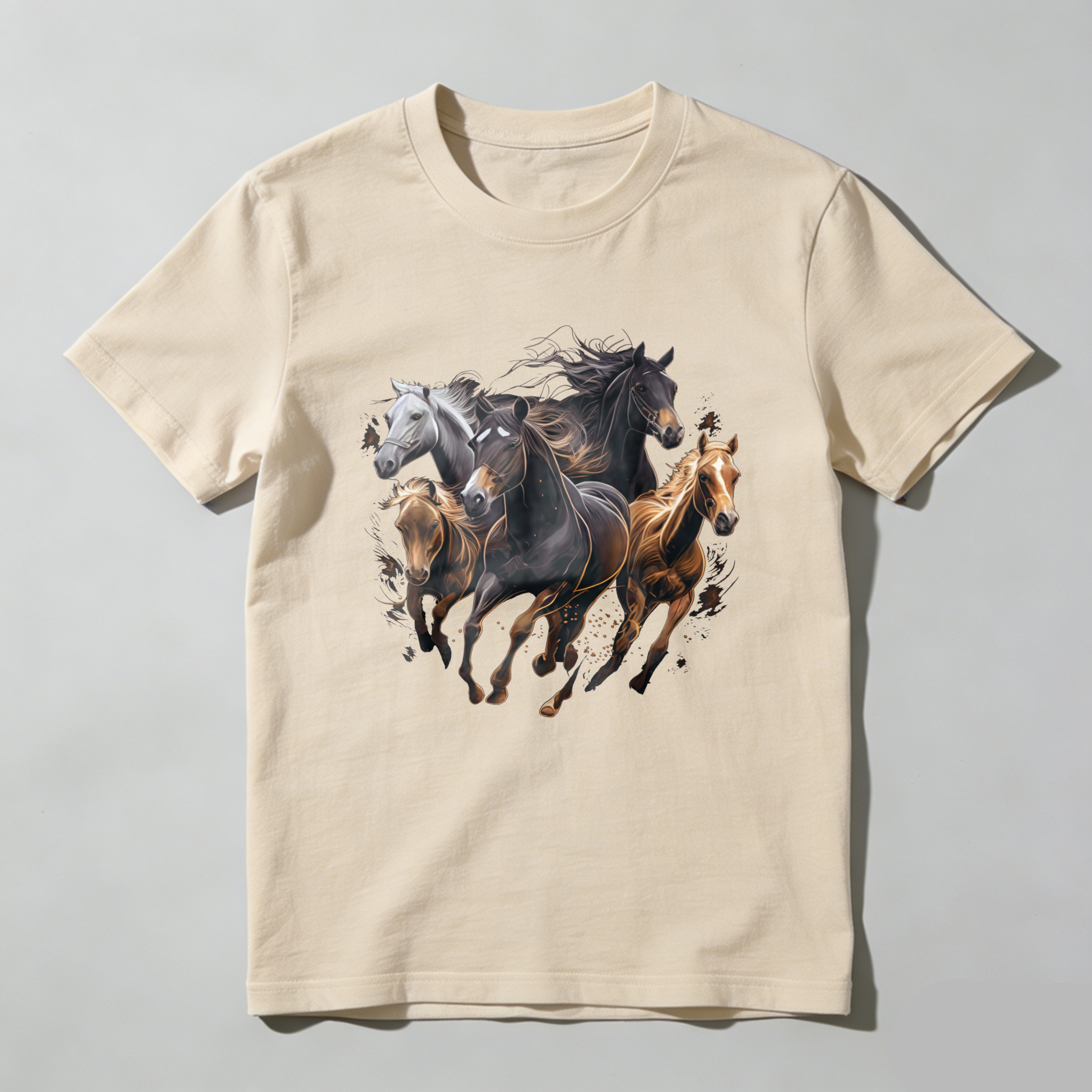 Dorawear™  Horse Gallop Dynamic Artistic Design Print T Shirt