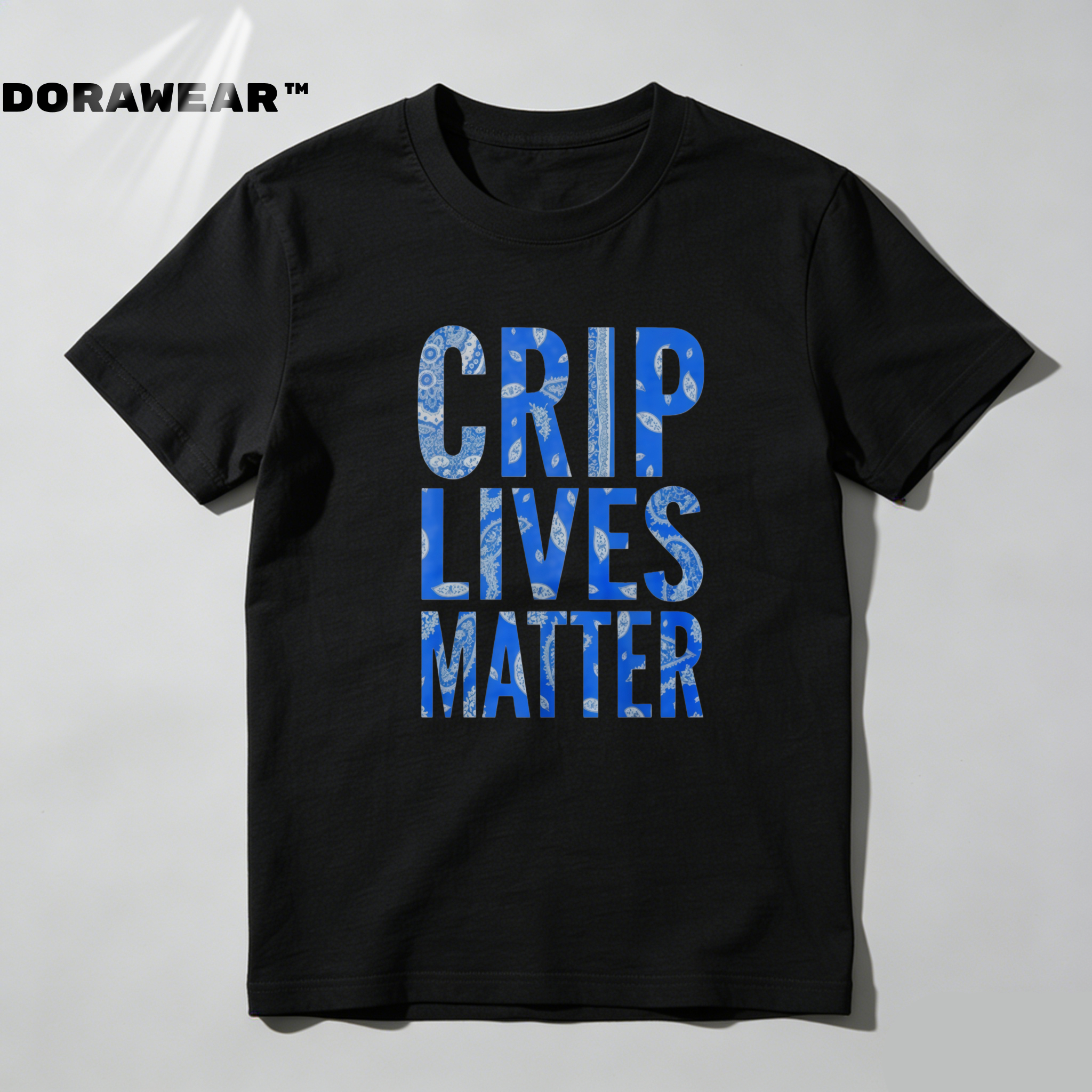 Dorawear™  Crip Lives Matter Pattern Print T Shirt