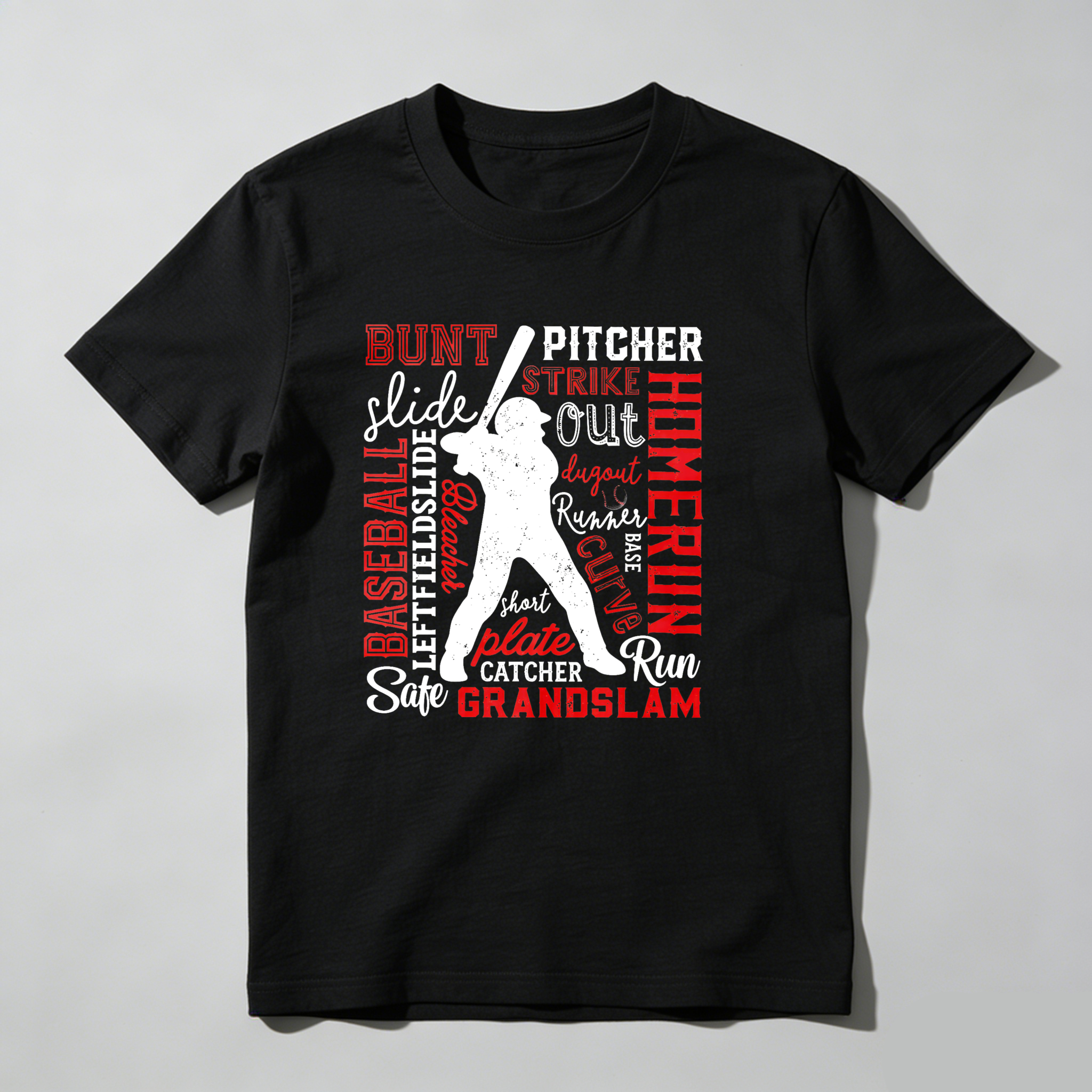 Dorawear™ Baseball Bunt Pitcher Strike Out Runner Home Run Grand Slam  T Shirt-Dorawear