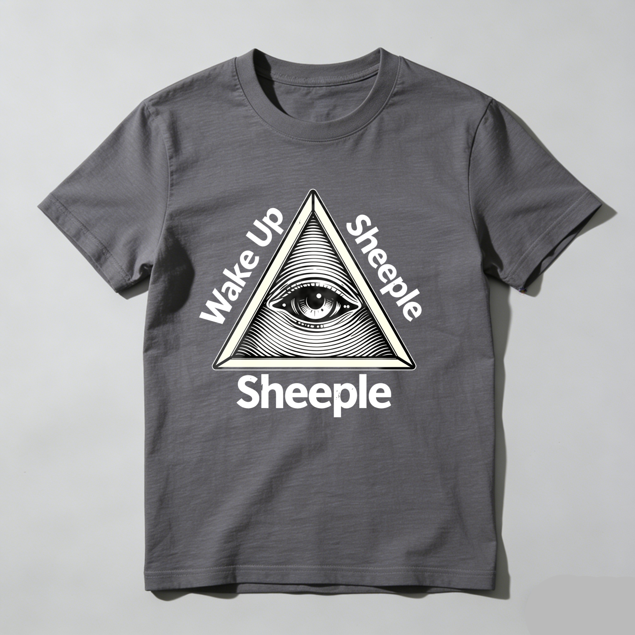 Dorawear™Wake Up Sheeple Eye Pyramid Design  T Shirt