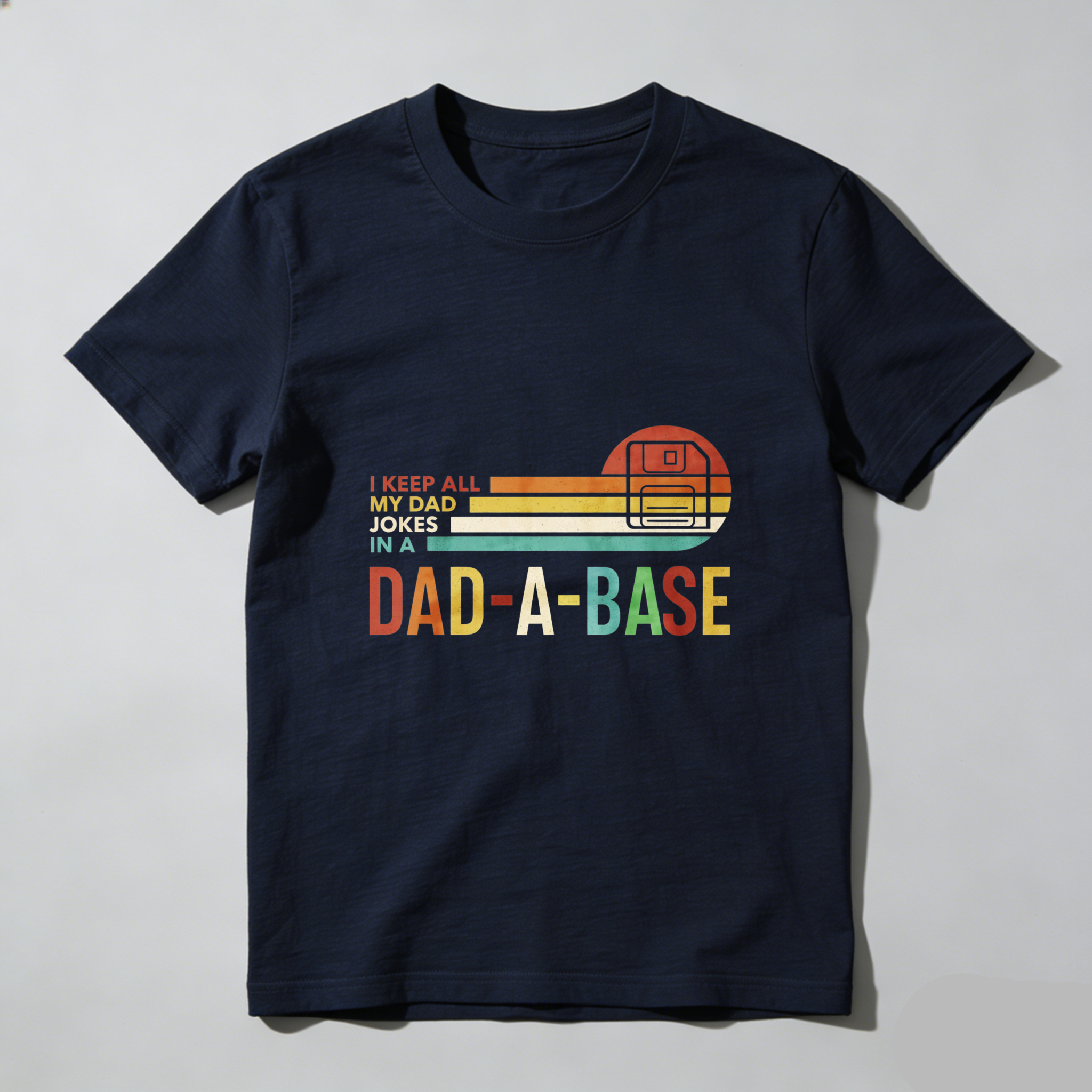 Dorawear™ I Keep All My Dad Jokes In A Dad A Base Pure Cotton Short Sleeve T Shirt-Dorawear