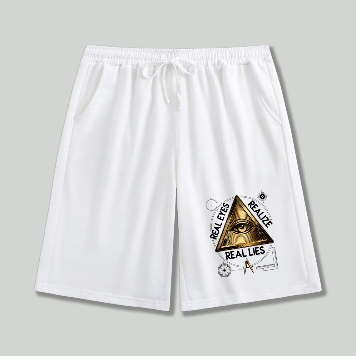 Dorawear™ All Seeing Eye Symbol Real Eyes Realize Real Lies Shorts-Dorawear
