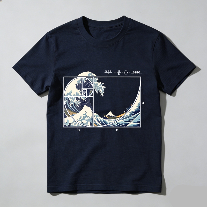 Dorawear™ Wave Fibonacci Golden Ratio Art T Shirt