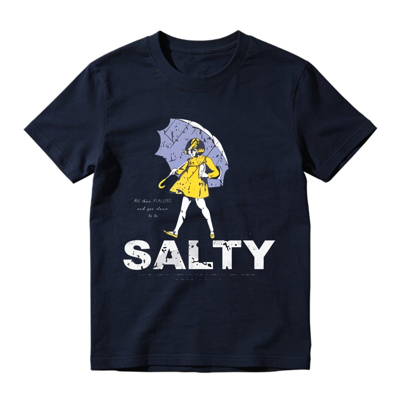 Salty Girl With Umbrella And Yellow Dress Unisex Classic T-shirt