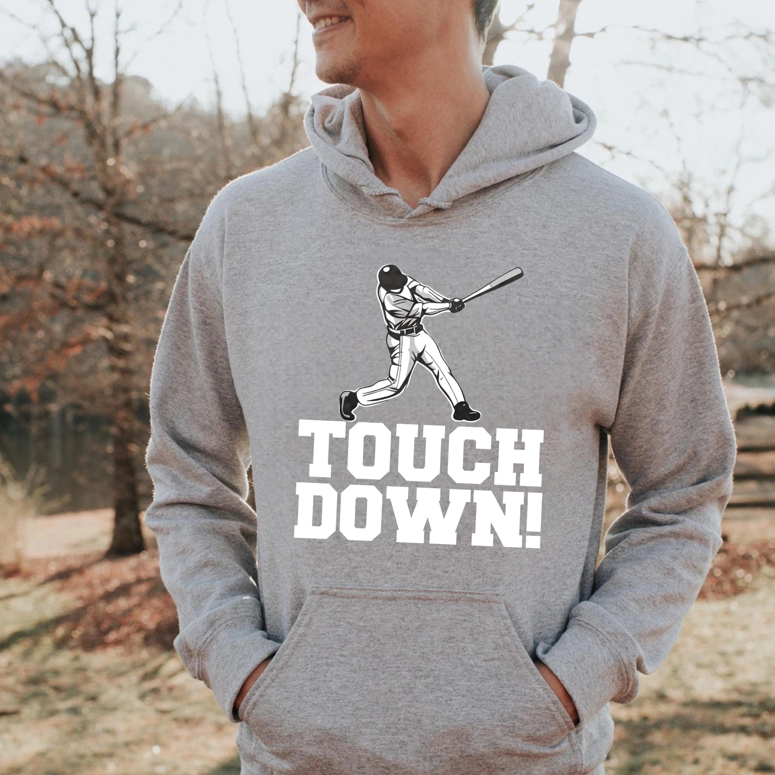 Dorawear™ Touch Down Baseball Player Hoodie Sport Sweatshirt Unisex Casual Wear