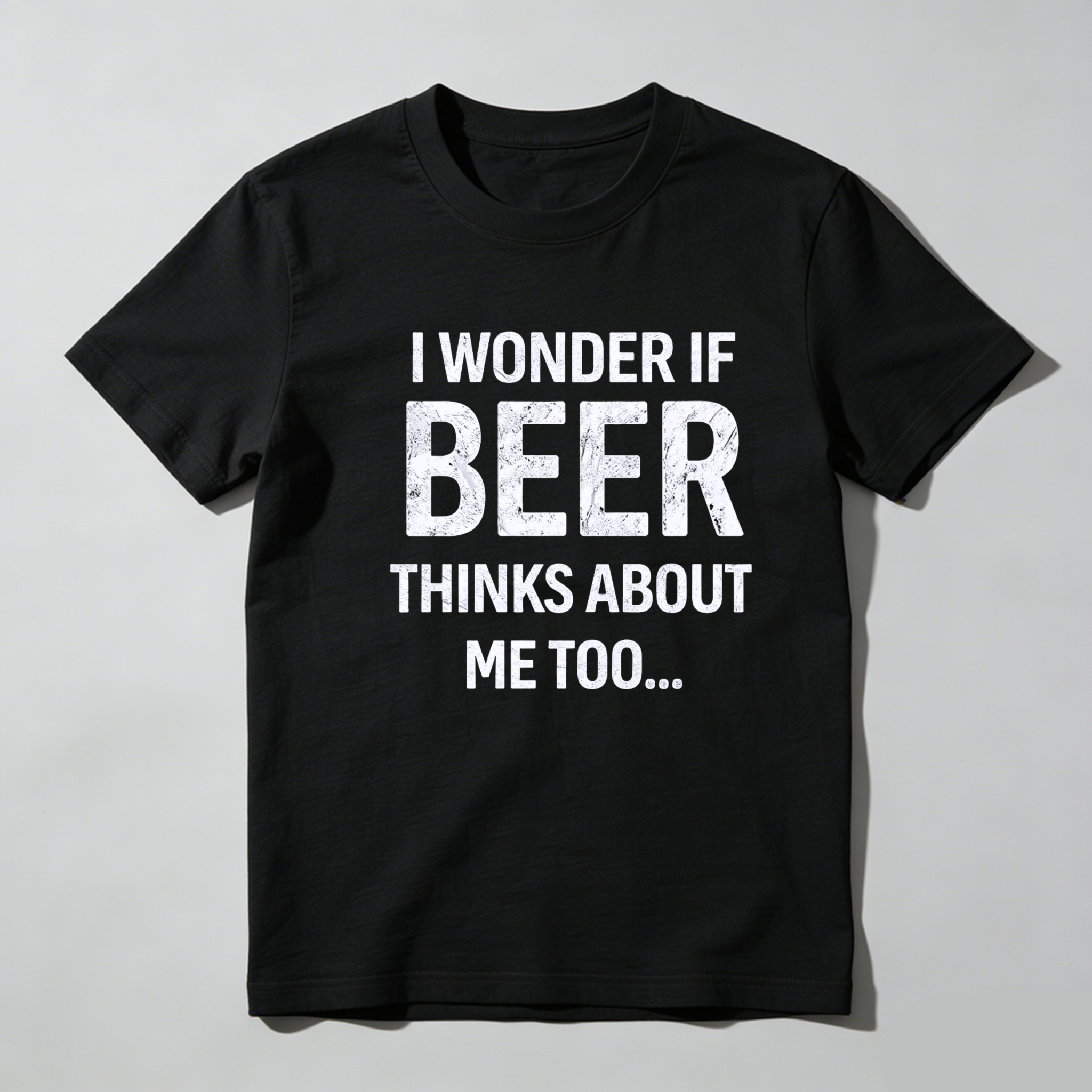 Dorawear™ I Wonder If Beer Thinks About Me Too Pure Cotton Short Sleeve T Shirt-Dorawear