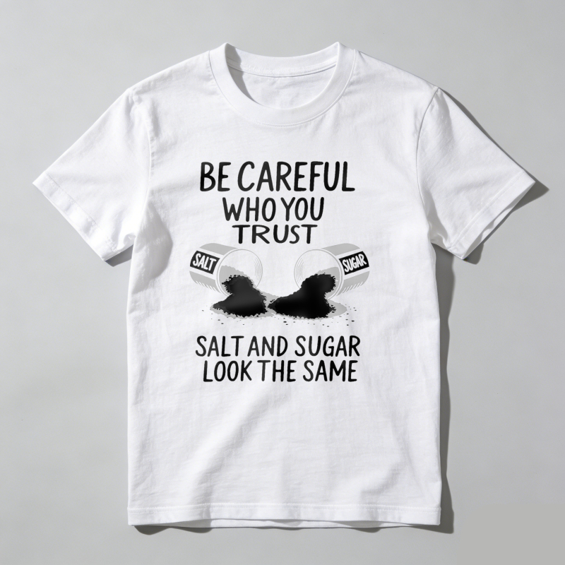 Dorawear™ Be Careful Who You Trust Salt And Sugar Look The Same T Shirt 100% cotton