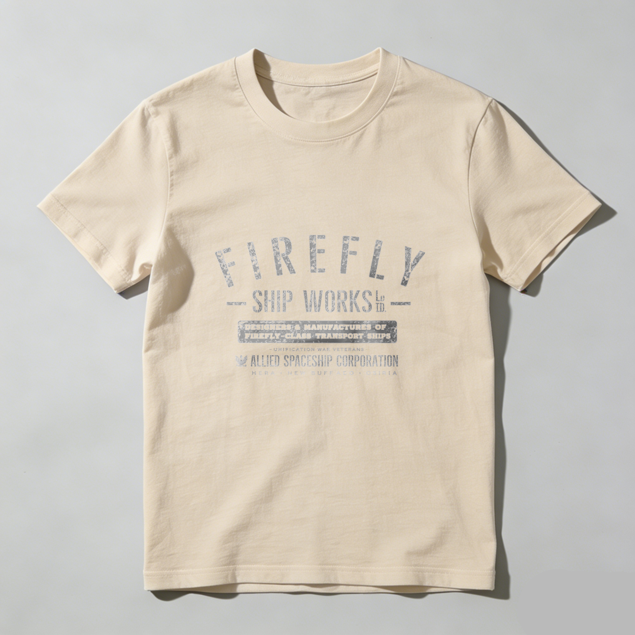 Dorawear Firefly Ship Works Designers Manufacturers Pure Cotton Short Sleeve T-Shirt
