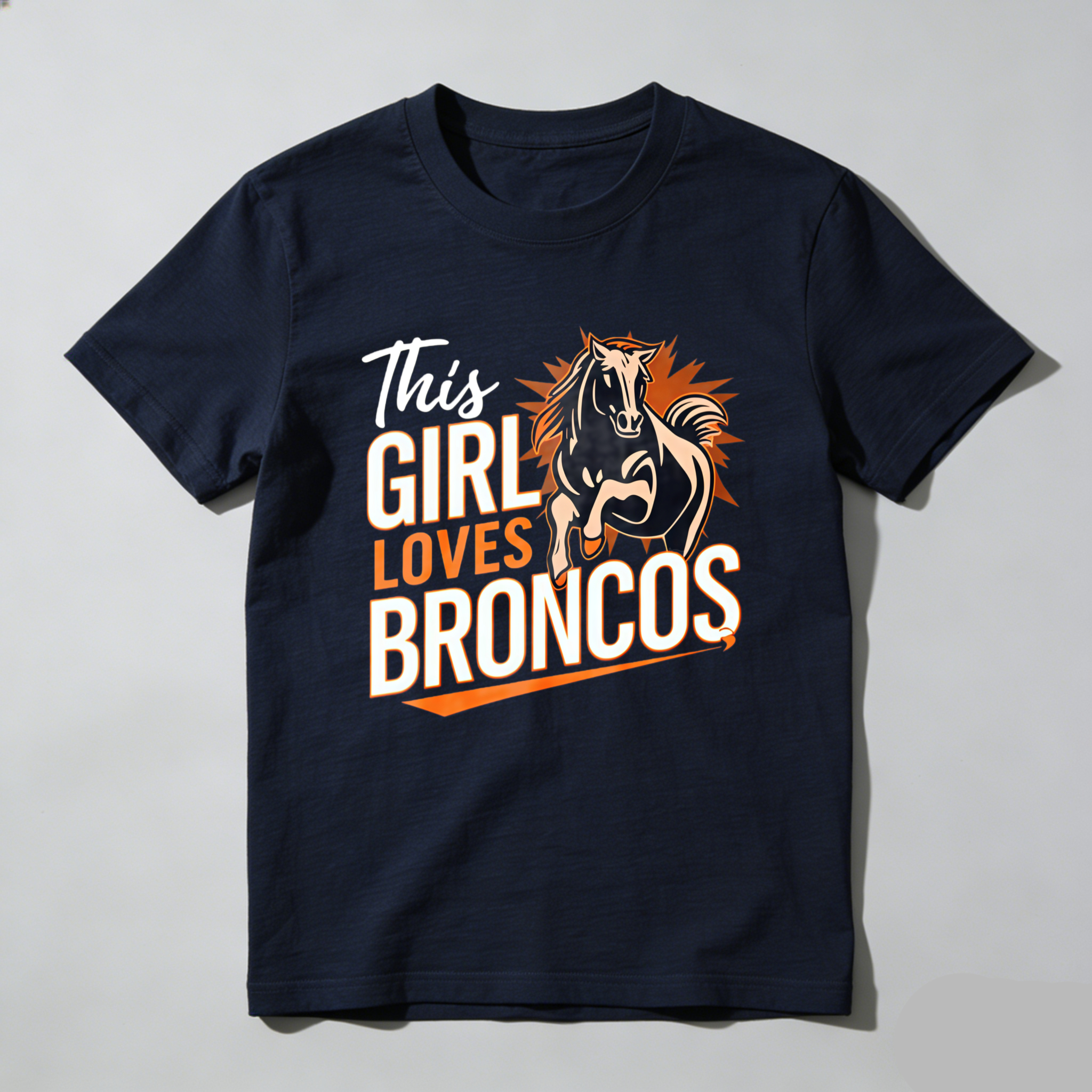 Dorawear™  This Girl Loves Broncos Horse T Shirt