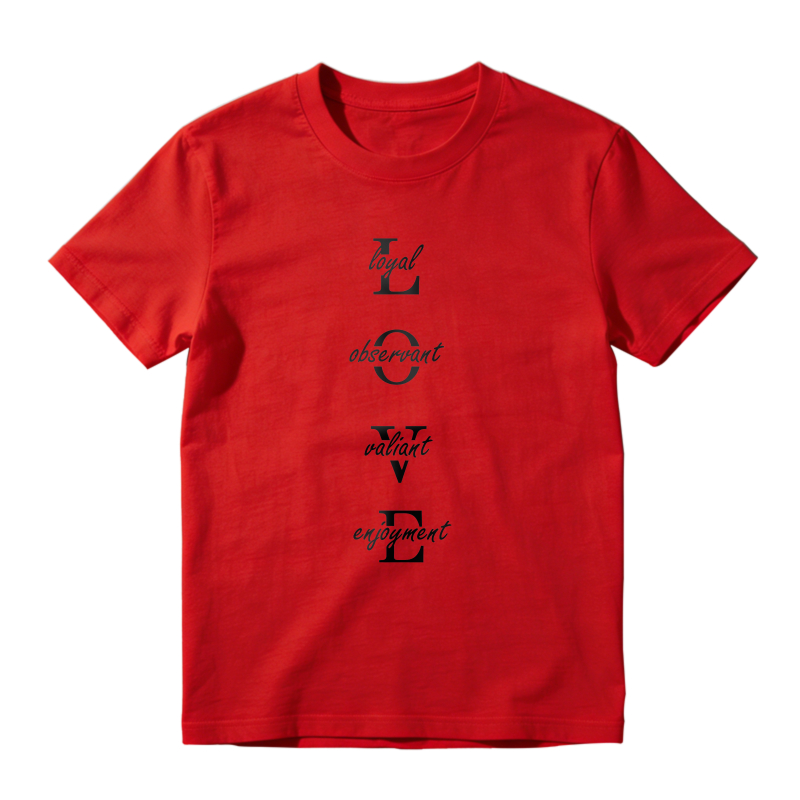 Dorawear™ Love Acrostic Loyal Observant Valiant Engagement Unisex Classic T-shirt