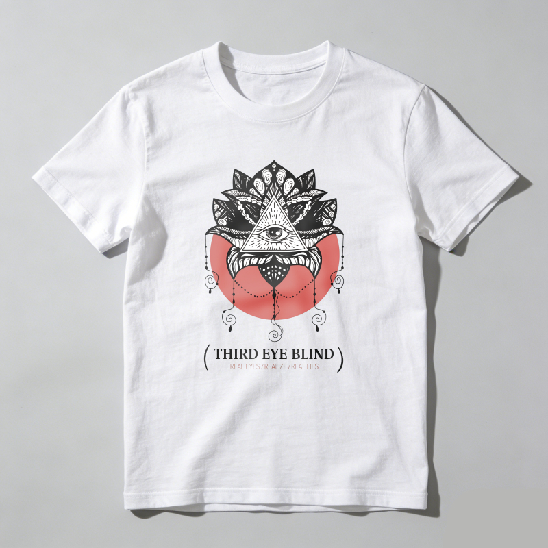Dorawear™ Third Eye Symbol With Floral Elements And Text T Shirt