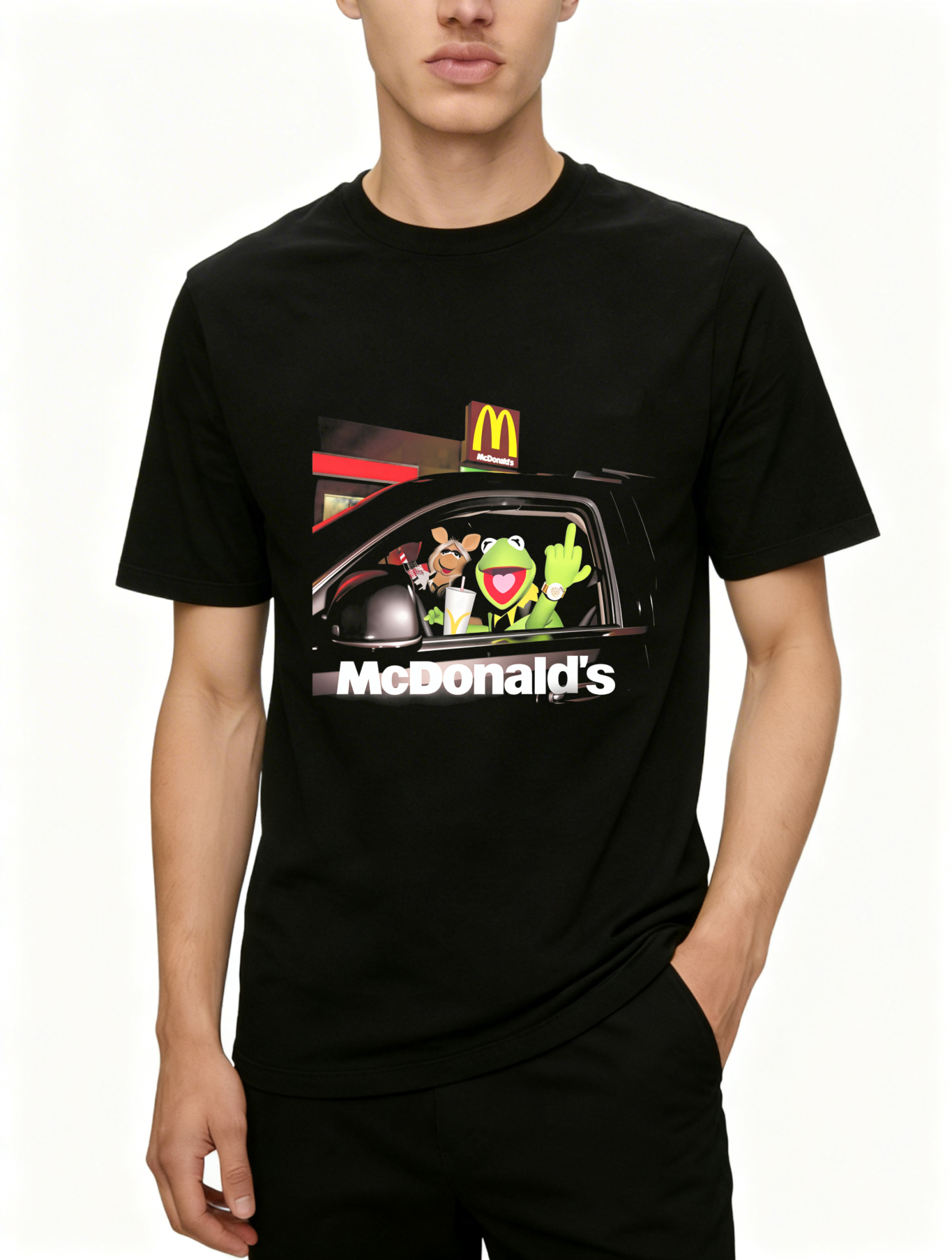 Dorawear™ Muppets In Car At Mcdonalds Drive Thru T Shirt