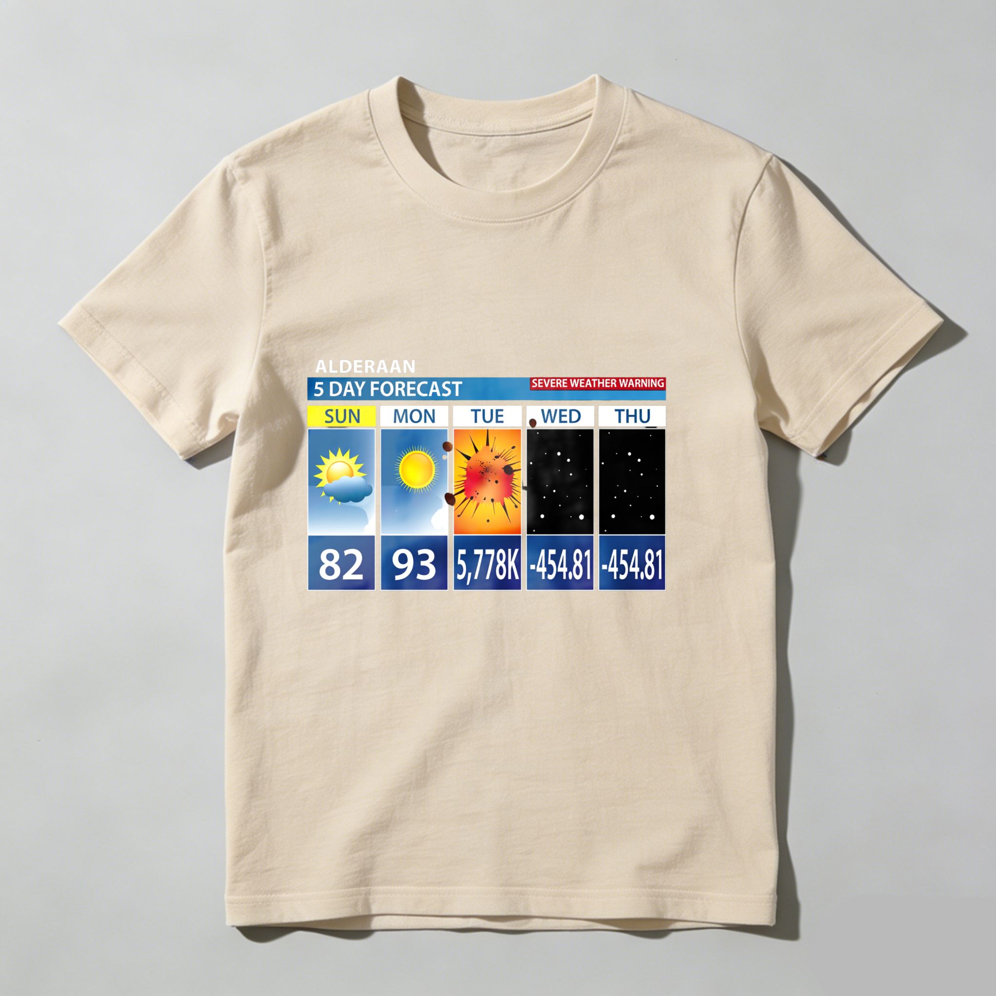 Dorawear™ Alderaan Weather Forecast With Extreme Temperatures T Shirt
