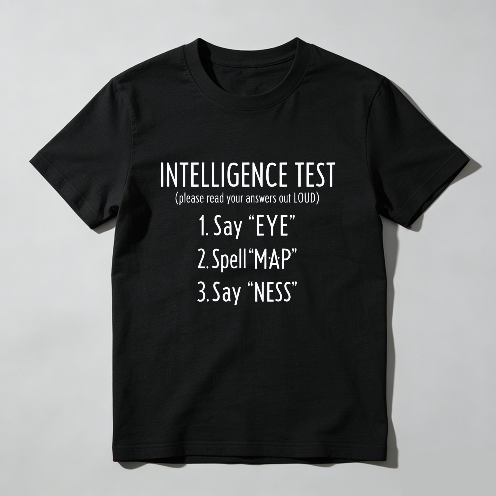 Dorawear Intelligence Test Say Eye Spell Map Say Ness Pure Cotton Short Sleeve T Shirt