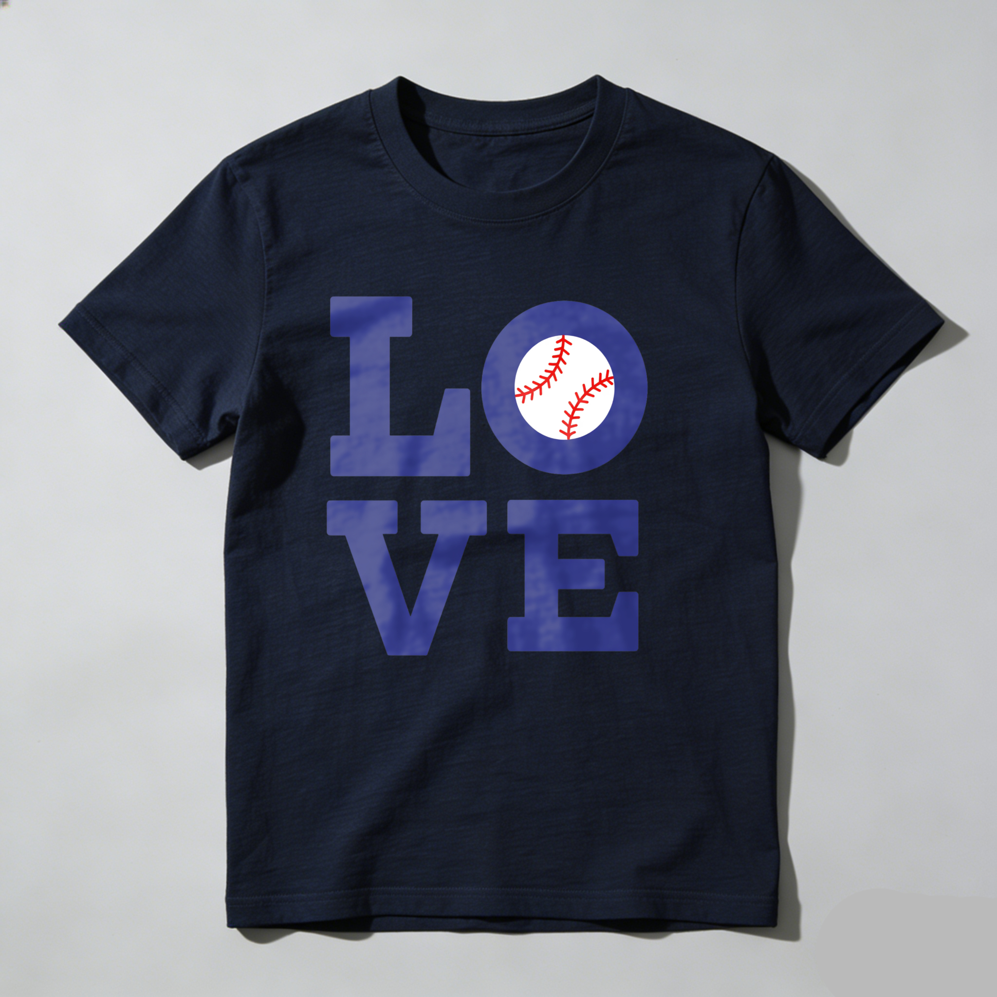 Dorawear™Love Baseball Design On Black Shirt T Shirt