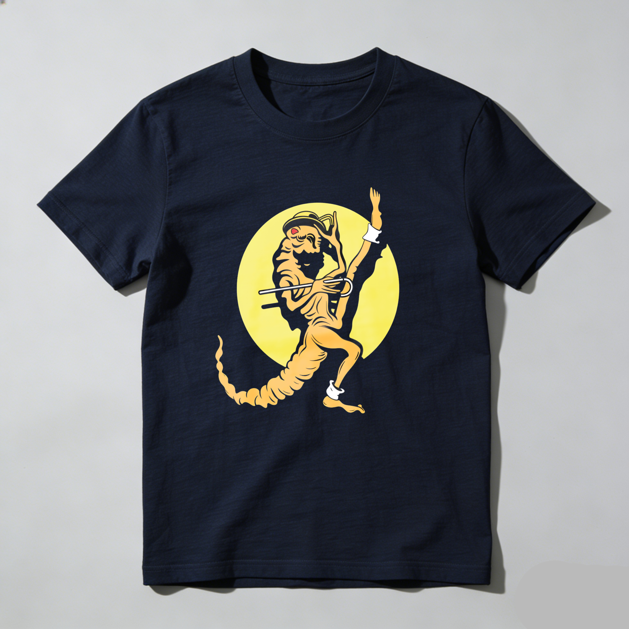 Dorawear™ Tiger Playing Flute In Moonlight T Shirt