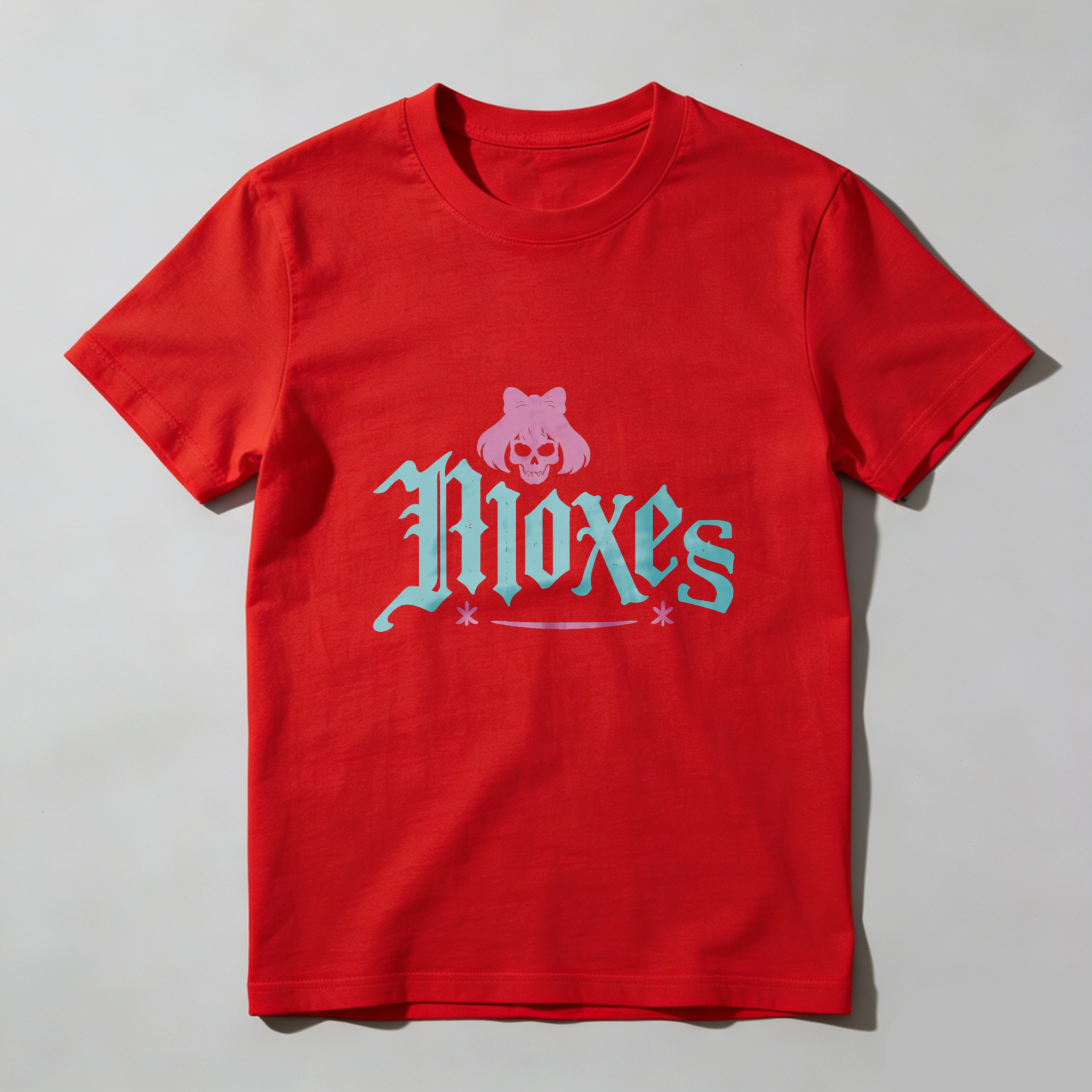 Dorawear™ Moxes Pink Skull Logo Pure Cotton Short Sleeve T Shirt-Dorawear