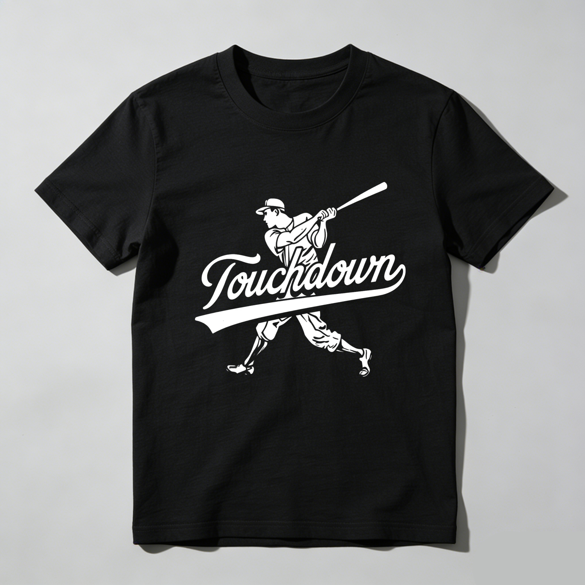 Dorawear™ Touchdown Baseball Player Swing Design  T Shirt