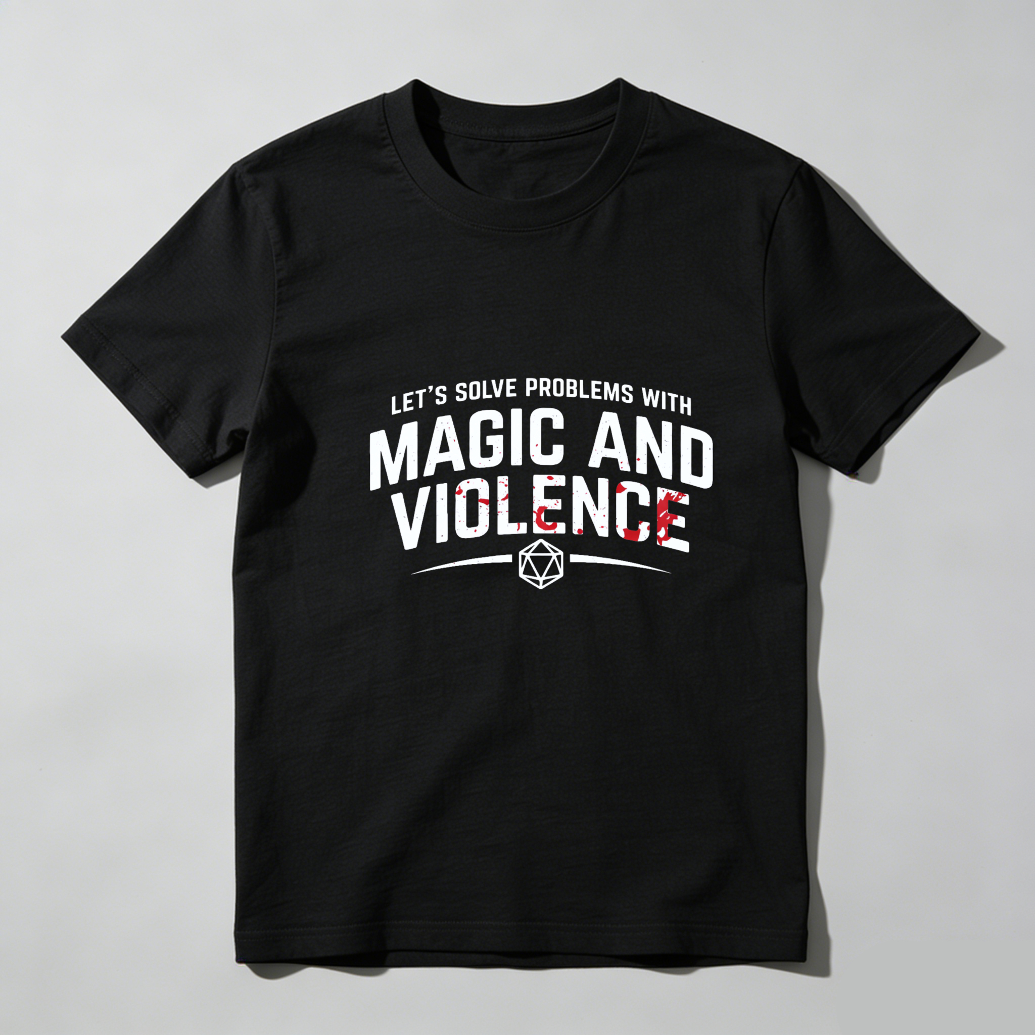 Dorawear Let Solve Problems With Magic And Violence Pure Cotton Short Sleeve T Shirt